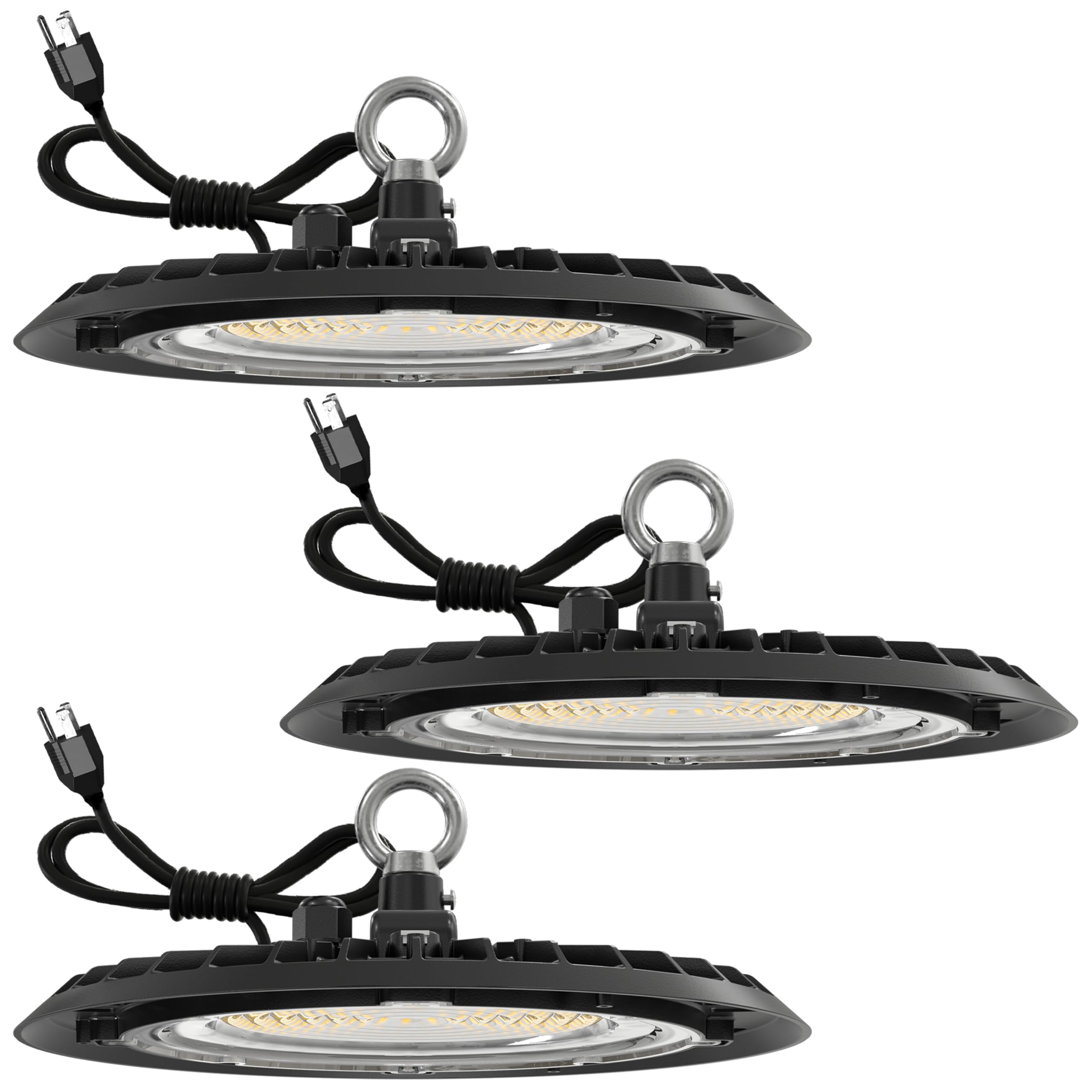 Sunco UFO LED High Bay Light 150W 19500 LM 5000K Daylight IP65 Waterproof Aluminum 3 Pack UL Listed