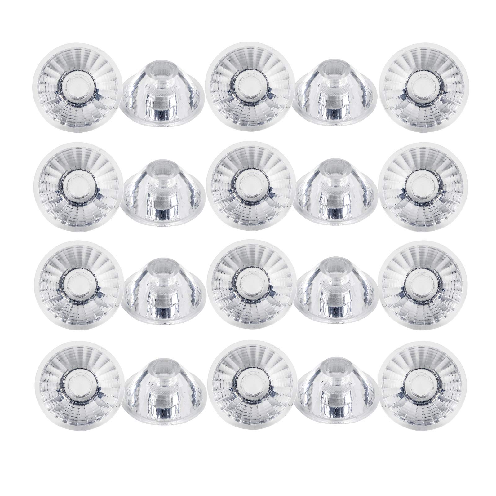 Acrylic Lens, Without Bracket - Focusing Led Lens Use For Led Beads, Chip, Lamp Bulb Focus - 25 Degree F35Mm (Pack Of 20)