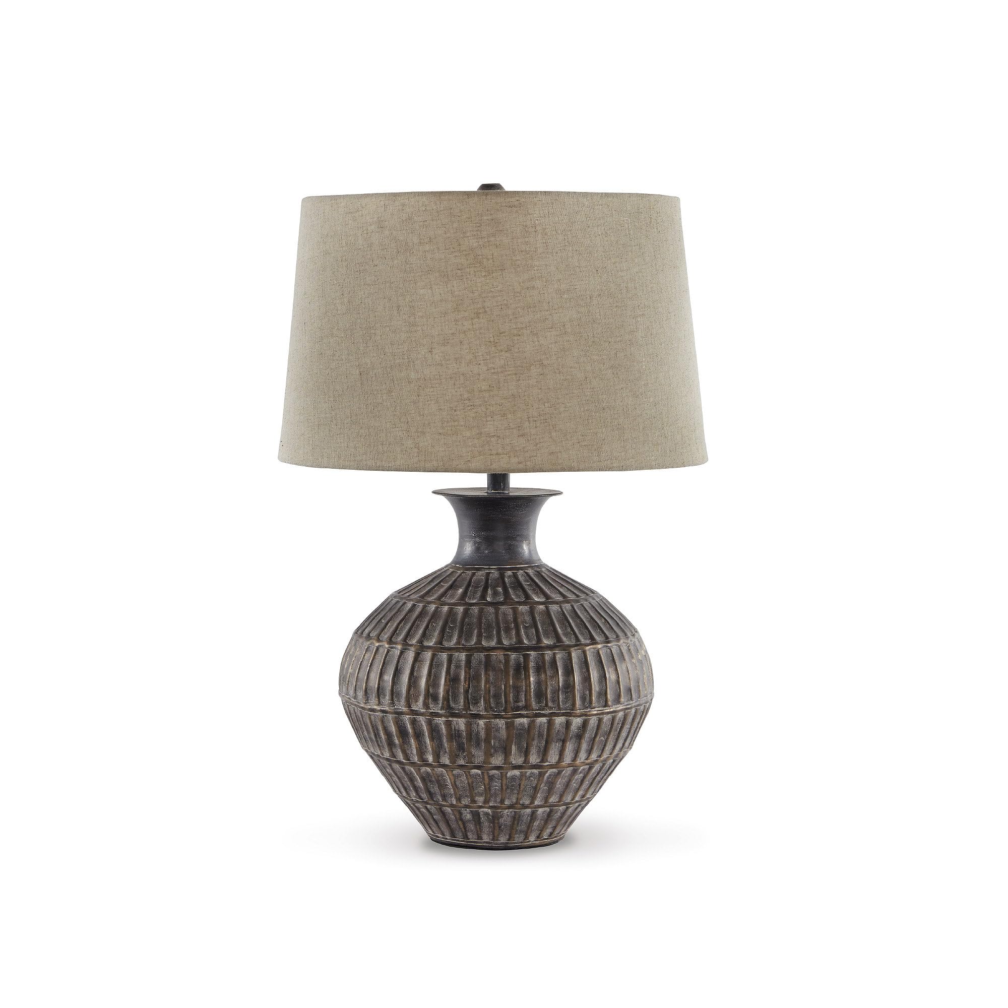 Signature Design By Ashley Magan Table Lamp, 18W X 18D X 27H, Antique Bronze Finish, Model L207354, Metal Construction