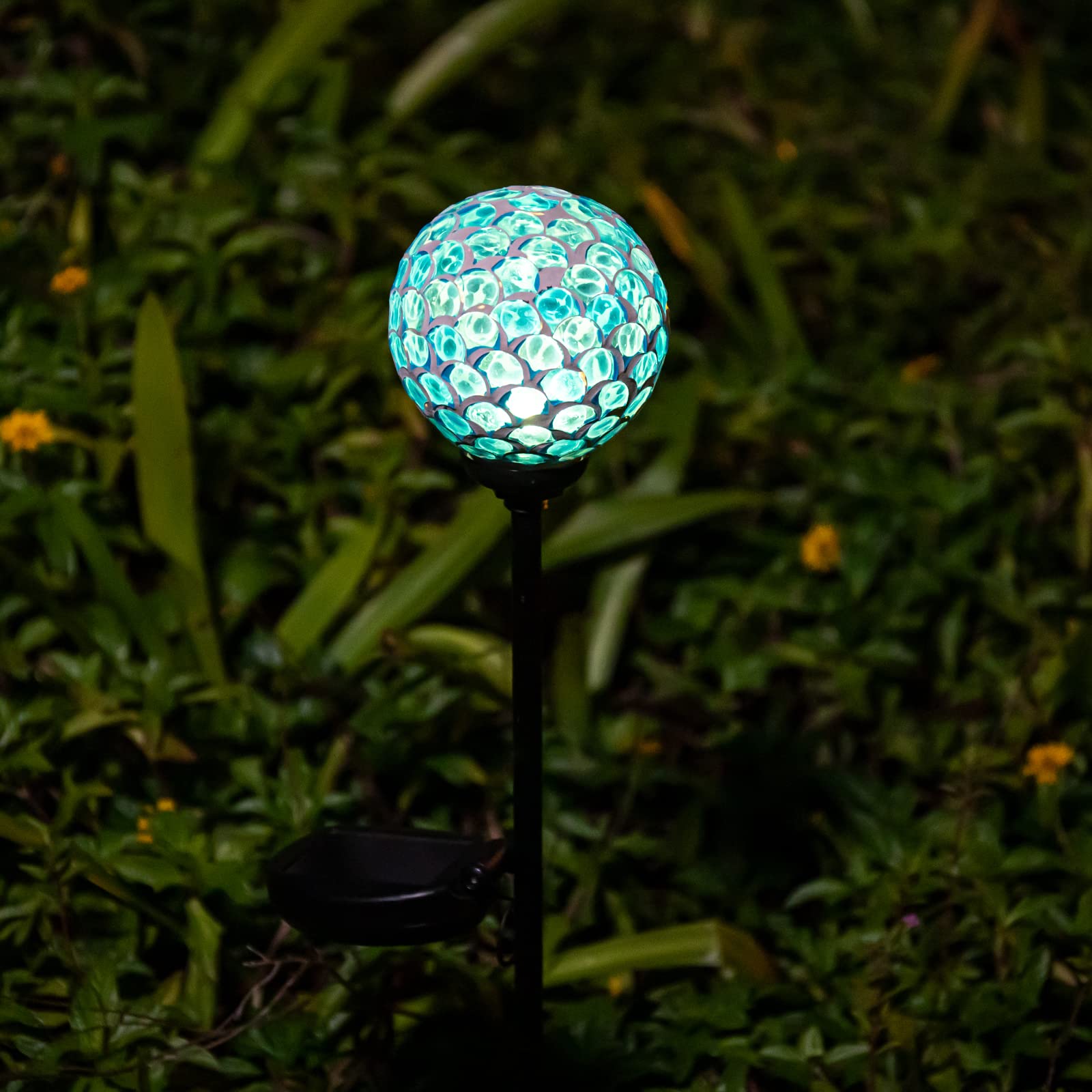 Vcuteka Blue Solar Pathway Light - Waterproof Led Garden Decor For Landscape & Yard