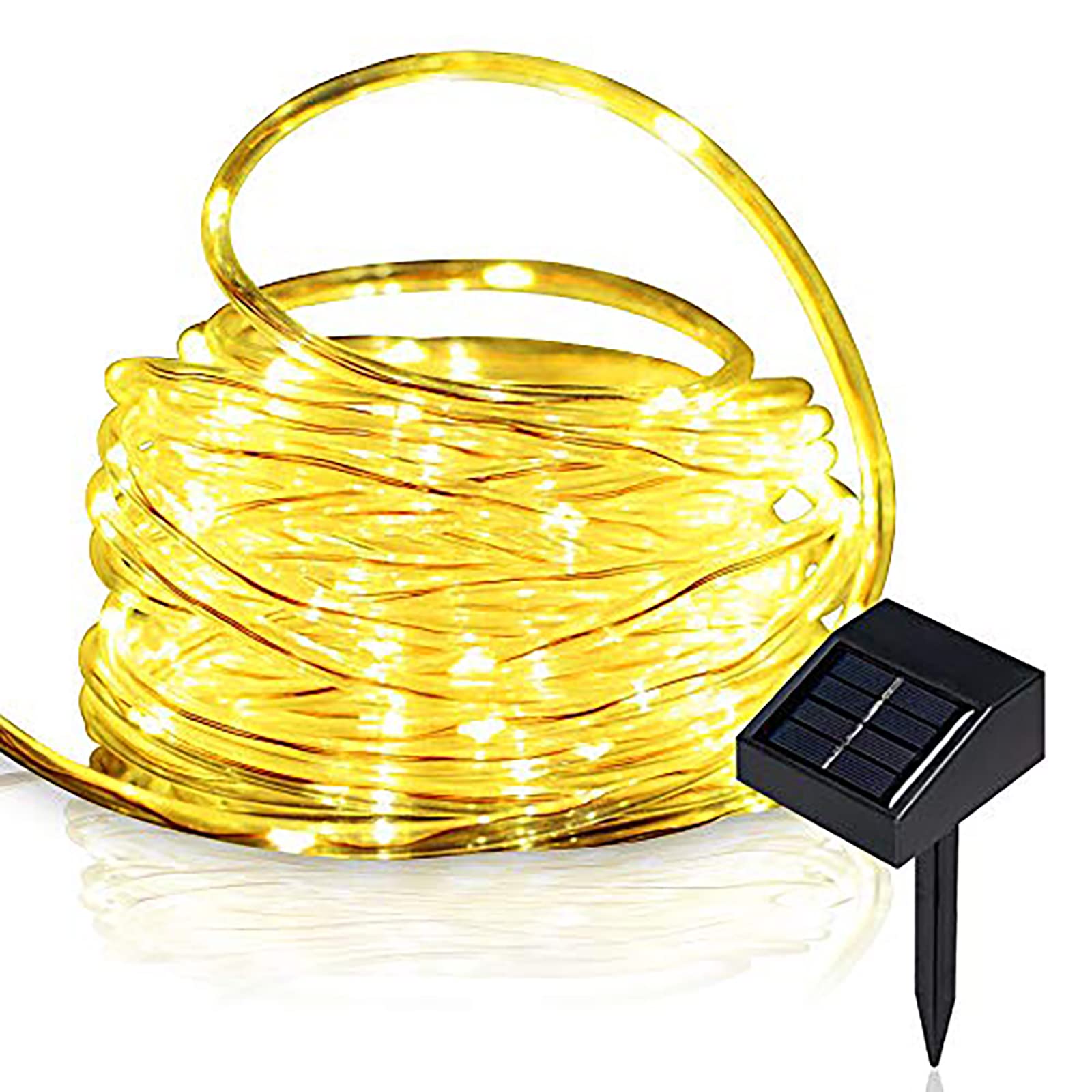 lychee Solar Rope Lights - 50 LED Waterproof String Lights, 16.5ft, Warm White, Model 04-042-016, Ideal for Home Garden Party Wedding Decor