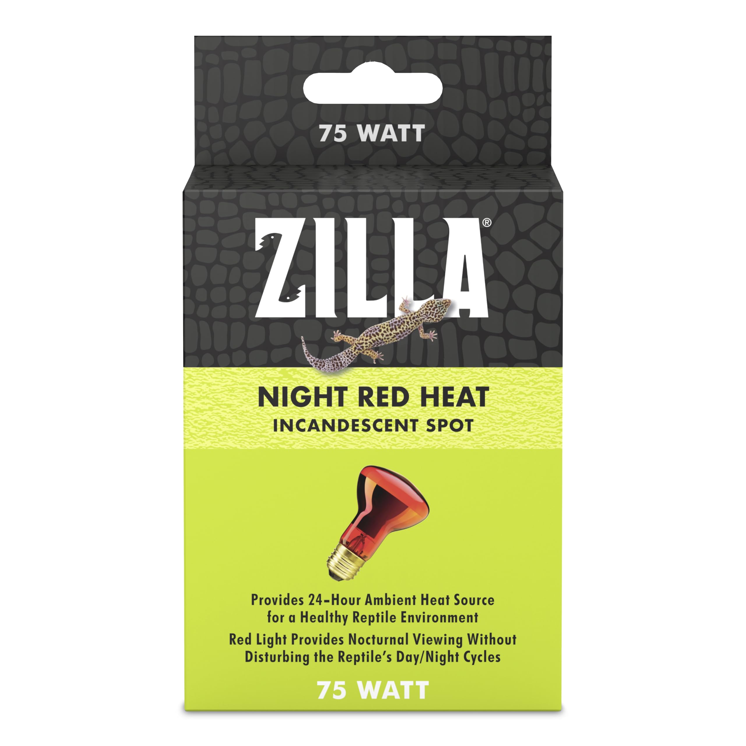 Zilla Incandescent Spot Bulb, for Nocturnal Reptile Species, Night Red
