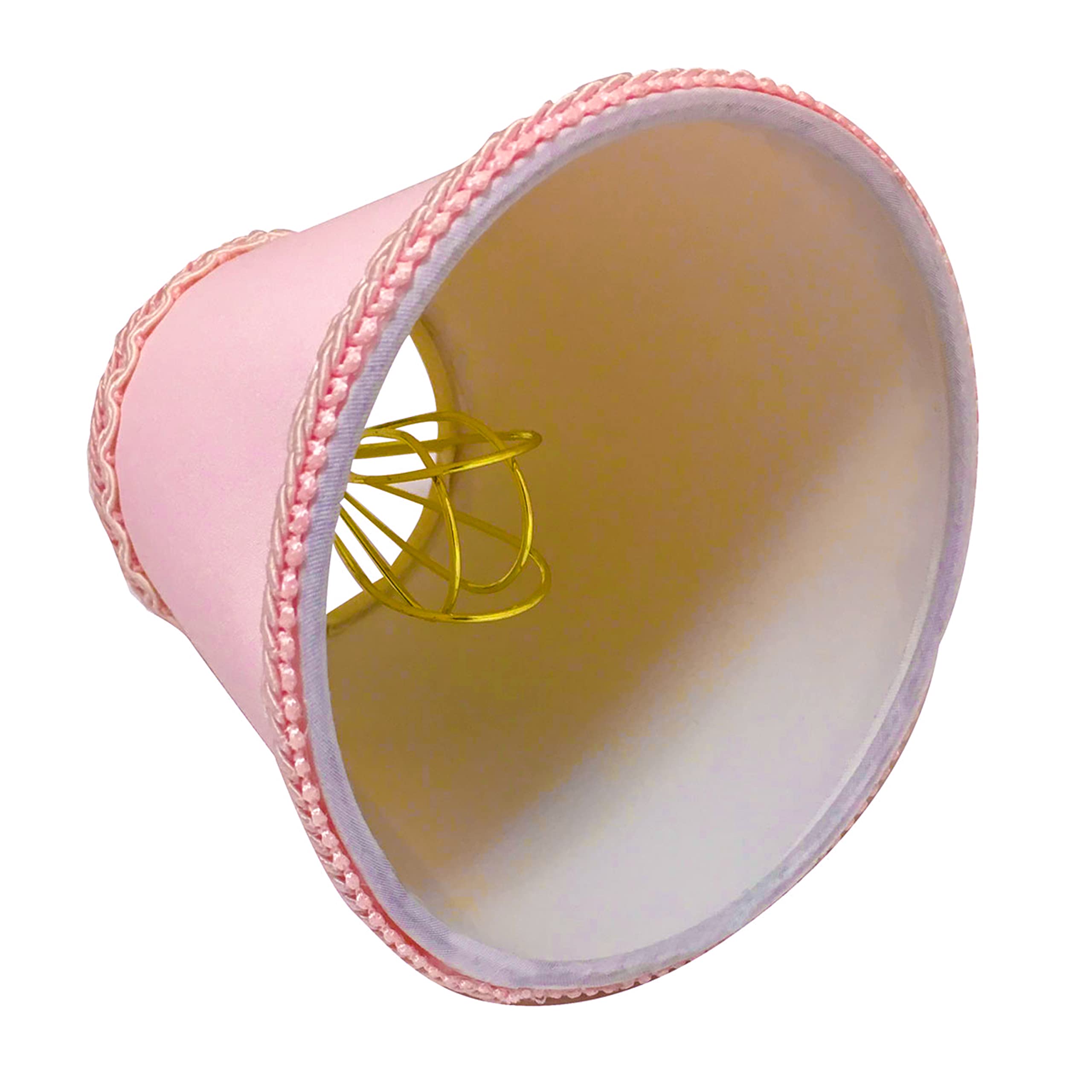 Royal Designs, Inc. Empire Chandelier Lamp Shade With Decorative Trim Flame Clip Fitter, Cso-1042-5Pnk, 3 X 5 X 4.5, Pink, 1 Pack
