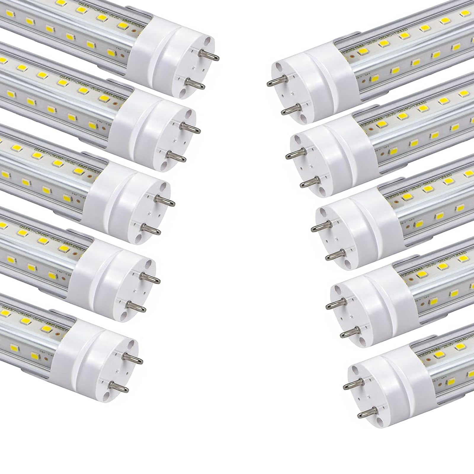 GOCuces 5 Foot T8 LED Tube Light,45W 4500lm,G13 Bi-Pin Base,60 inches End to End,V Shape,Daylight White 5000K,T12 Fluorescent Re