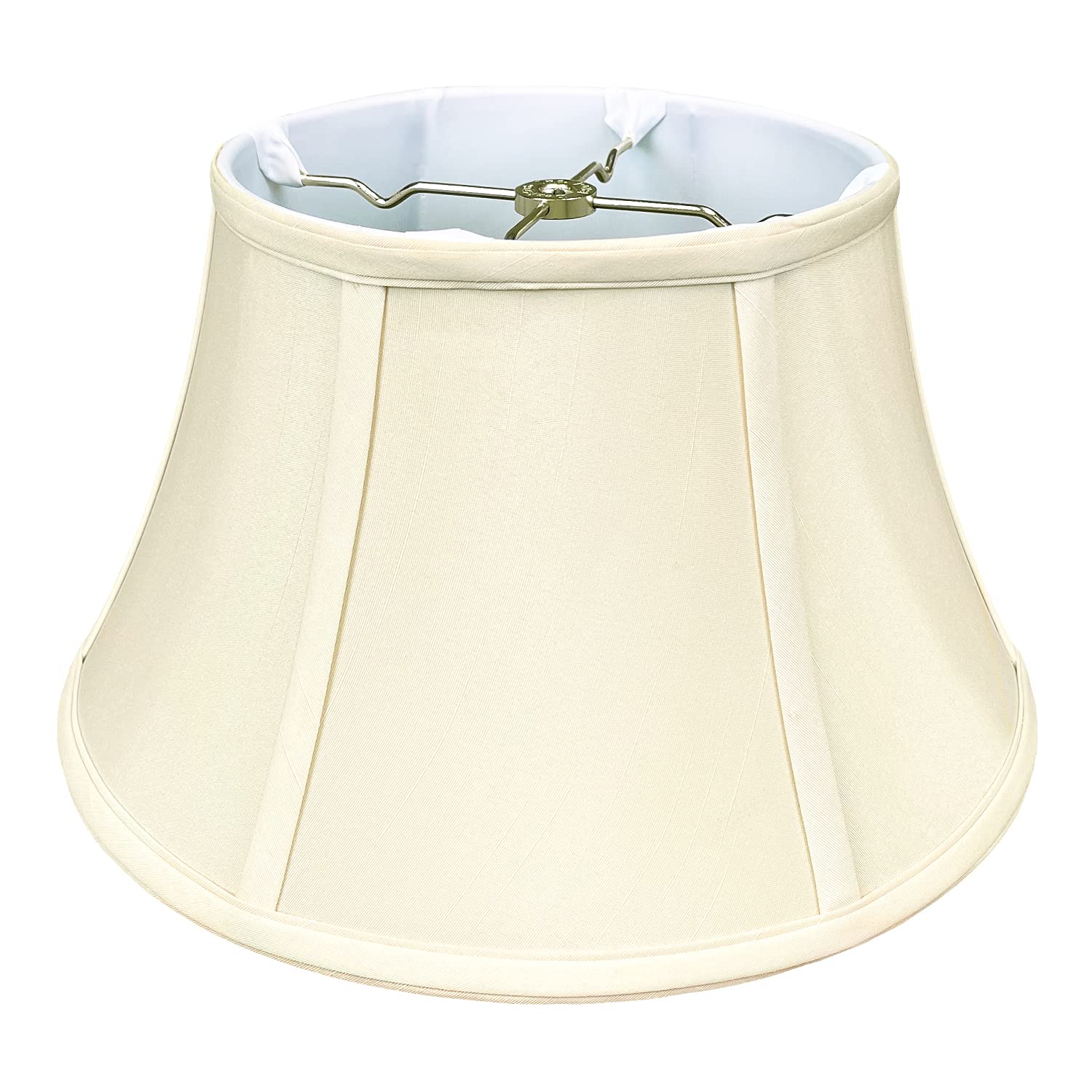Royal Designs, Inc. Shallow Drum Bouillotte Lamp Shade, Fabric, 11 x 17 x 10, Eggshell, Model BSO-711-17EG