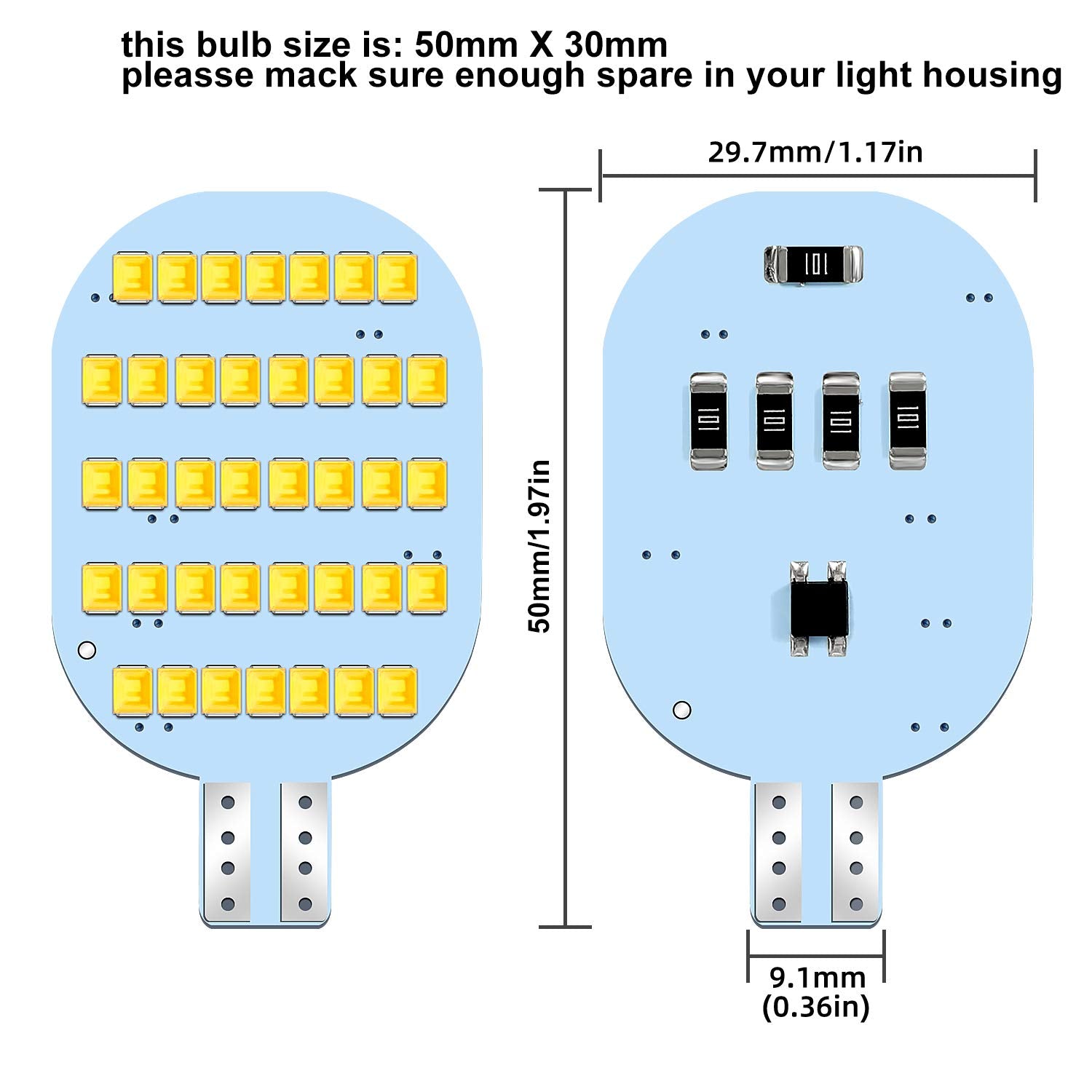 ACOHUIKE T10 921 922 912 LED Bulbs - Pack of 20, Warm White, Super Bright for RV Ceiling Dome Lights, Indoor Use, Marine, Trailer