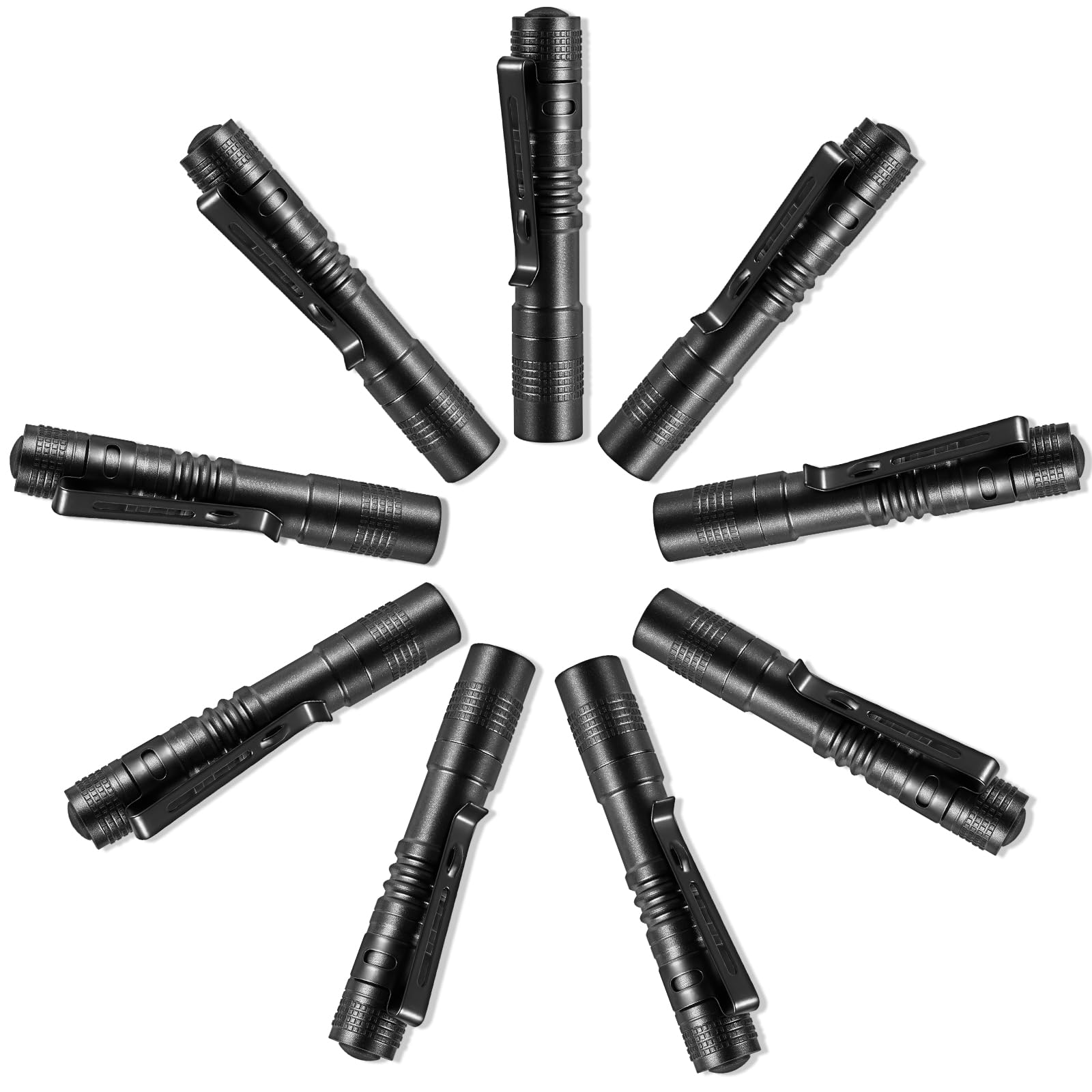 Cussity Pen Light Flashlight 10 PCS, LED Mini Torch, 3.7 Inch, Aluminum, Handheld for Outdoor Camping Emergency