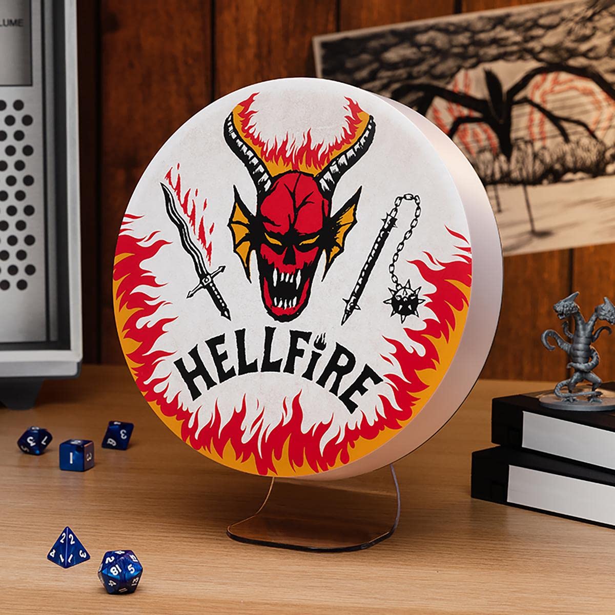 Hellfire Club Logo Light - Stranger Things Merchandise - Wall Mount Or Free Standing