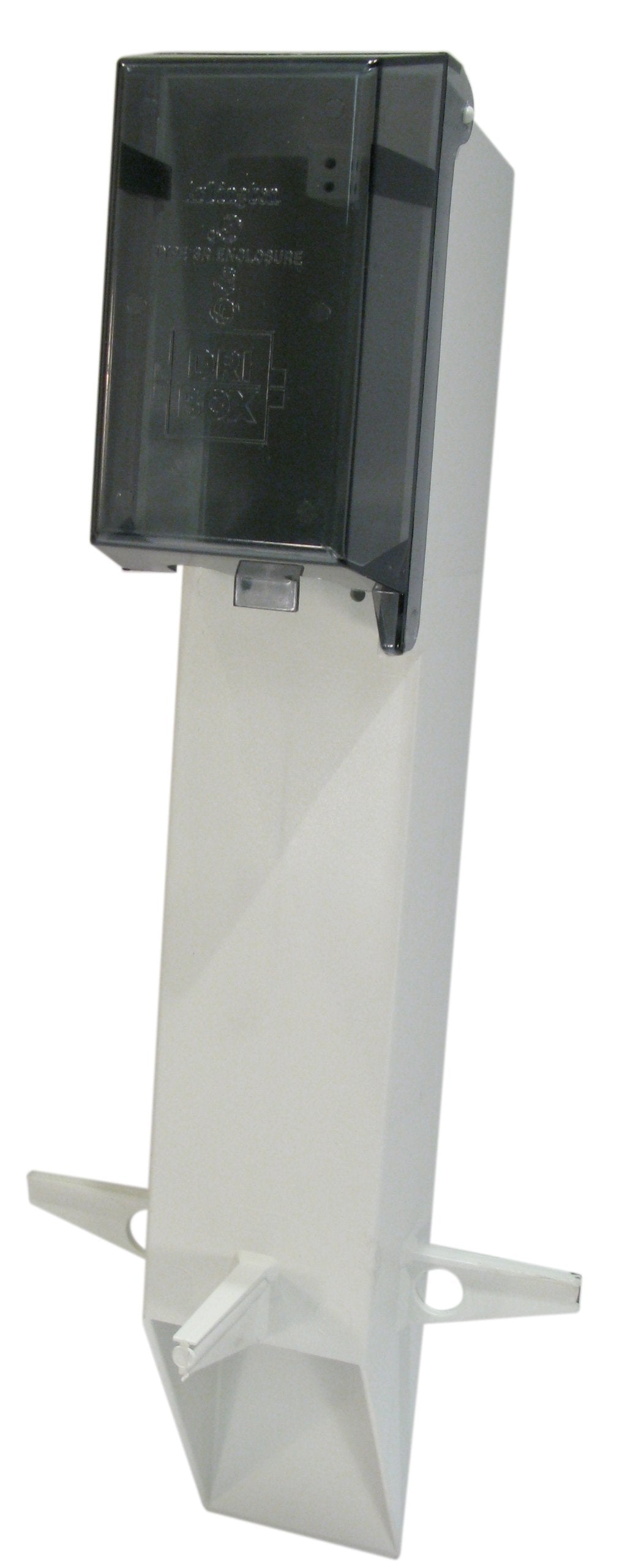 GPD19W-1 Gard-N-Post Low-Profile Outdoor Landscape Lighting Post Enclosure with Outlet Cover, 19.5-Inch, White, 1-Pack