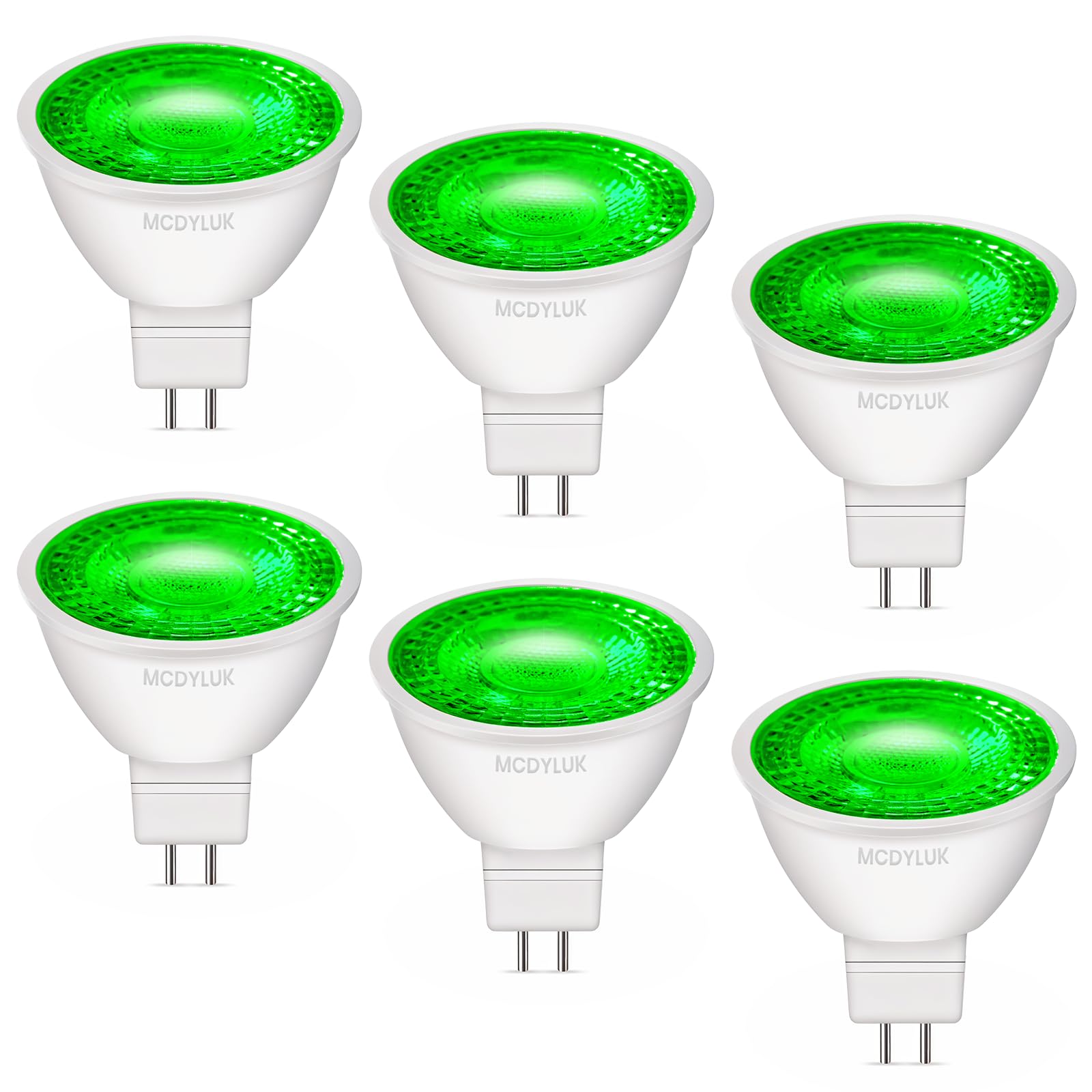 Led Mr16 Green Light Bulb 4W  20W 35W 50W Halogen Equivalent  12V Low Voltage Gu5.3 Bi-Pin Led Green Bulbs For Christmas Outdoor Landscape Yard Garden Tree Pool Holiday Lighting  38 Deg  6 Pack