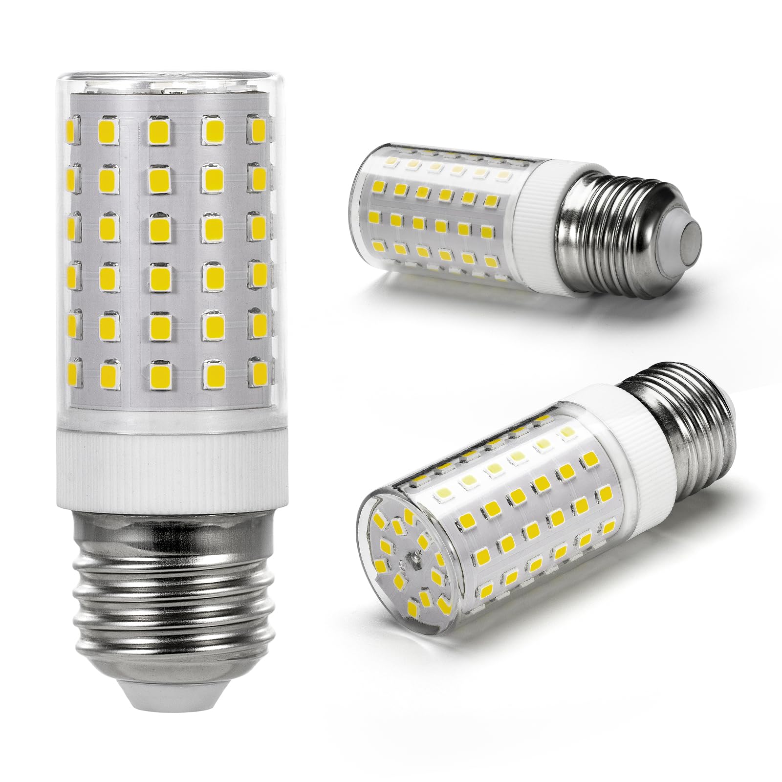 SCHERARX 3Pack E26 LED Bulb 60Watt Equivalent, Dimmable, Daylight White 6000K, E26 LED Corn Light Bulb, 7W 120v (AC),800LM, for 