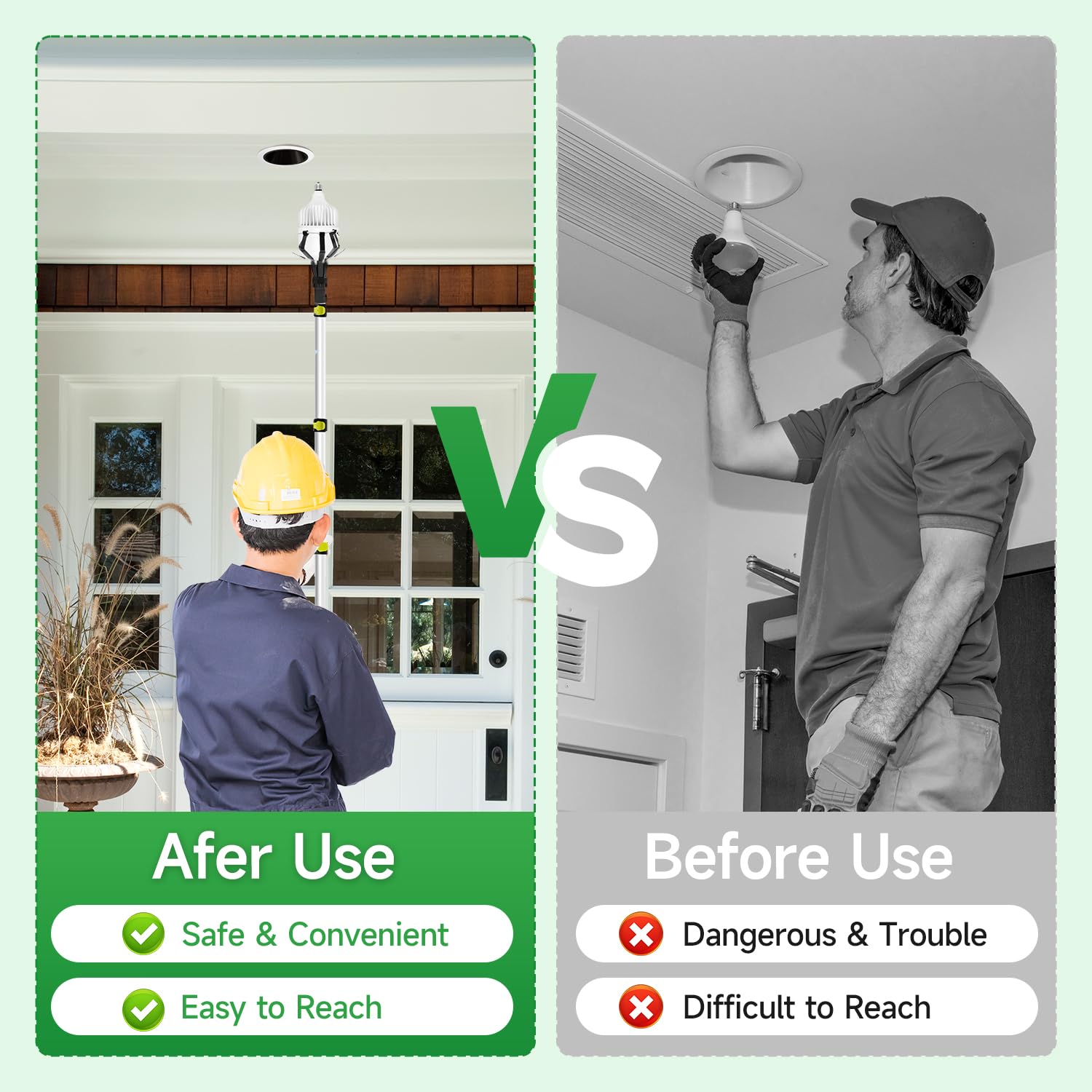 Thmxit 26Ft Telescopic Light Bulb Pole Changer For High Ceilings With Pole, 5-20Ft Light Bulb Extension Pole Changer With Basket