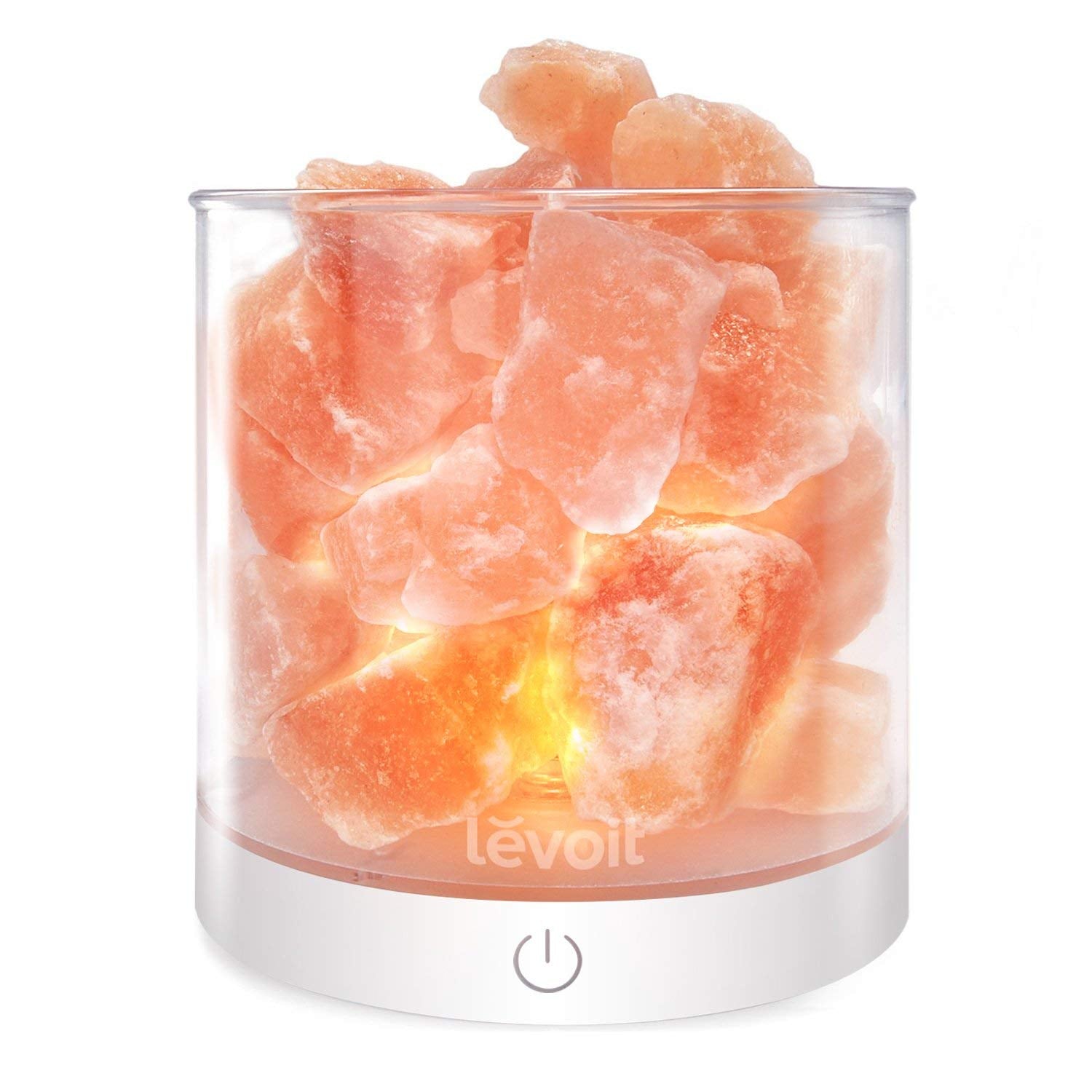 LEVOIT Cora Himalayan Pink Rock Crystal Night Light, ETL Certified, Dimmable Touch Switch, Gift Lamp
