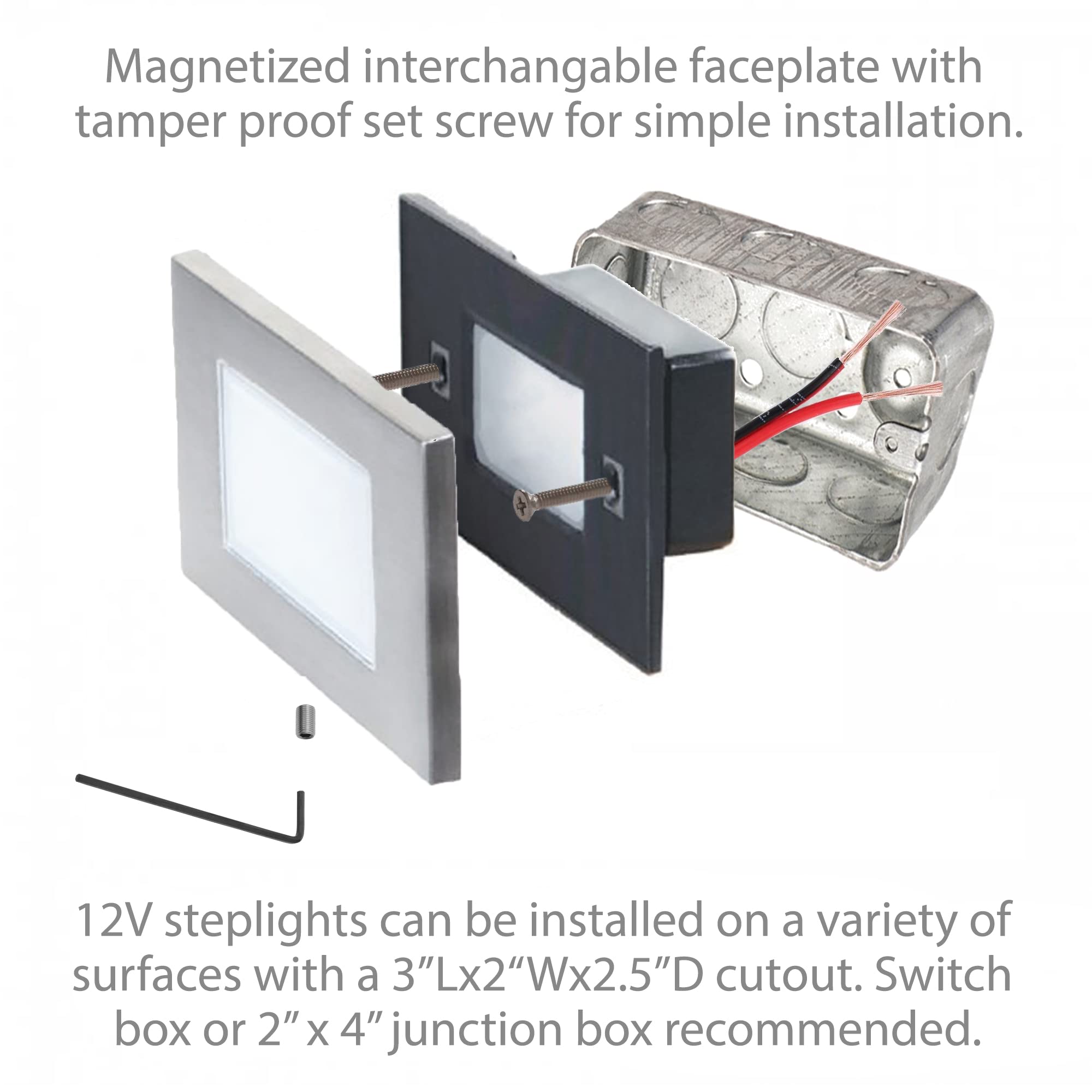Wac Landscape Lighting, Ledme 120V Led Vertical Scoop Indoor And Outdoor Step And Wall Light 3000K Built-In Led In White