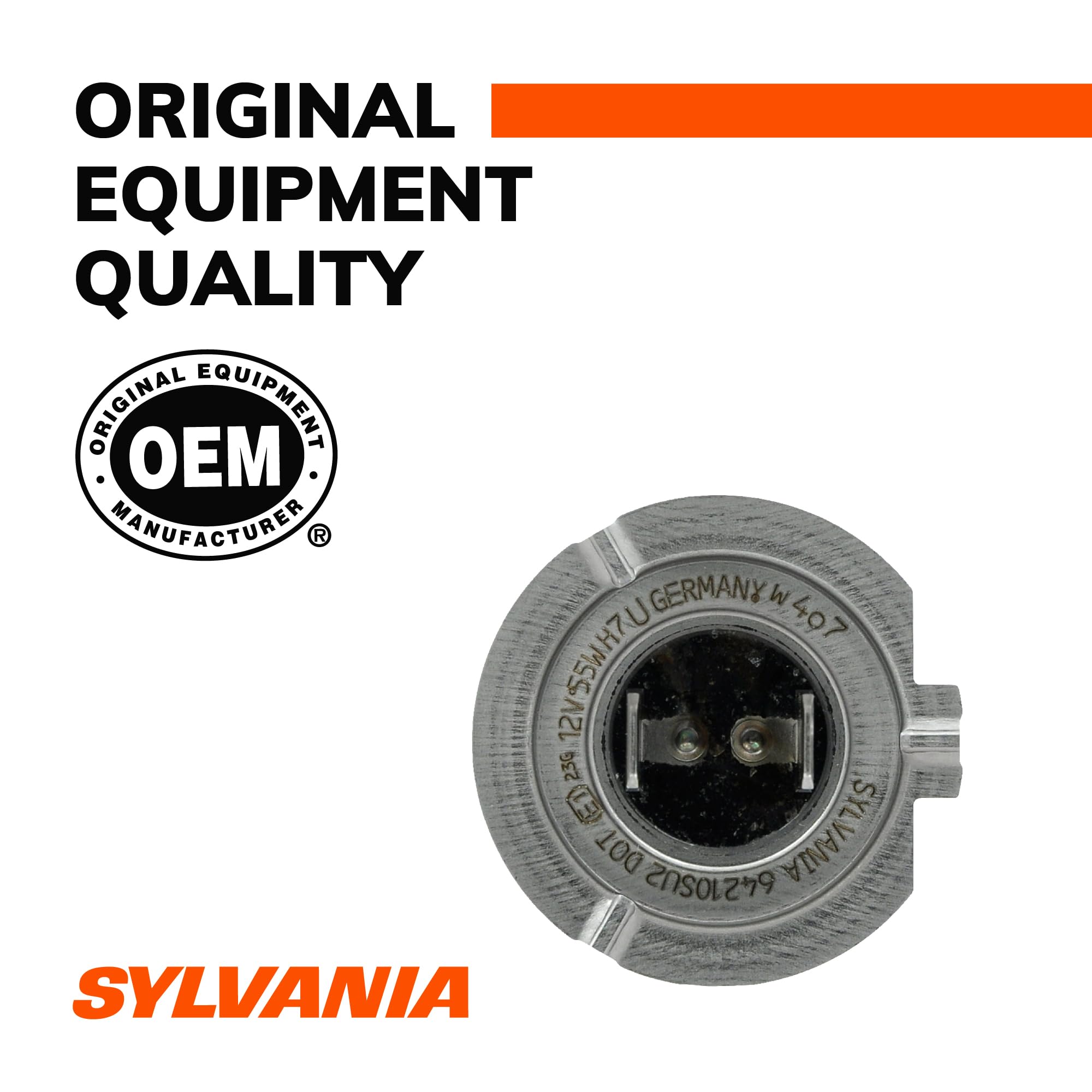 SYLVANIA H7 SilverStar Ultra Halogen Headlight Bulbs - High/Low/Fog Beam, Brightest Downroad Light, Tri-Band Technology (2-Pack)
