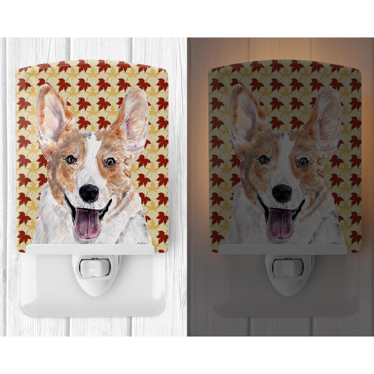 Carolines Treasures Cardigan Corgi Night Light, Ceramic, UL-Certified, 6x4x3in, Multicolor, Model SC9672CNL
