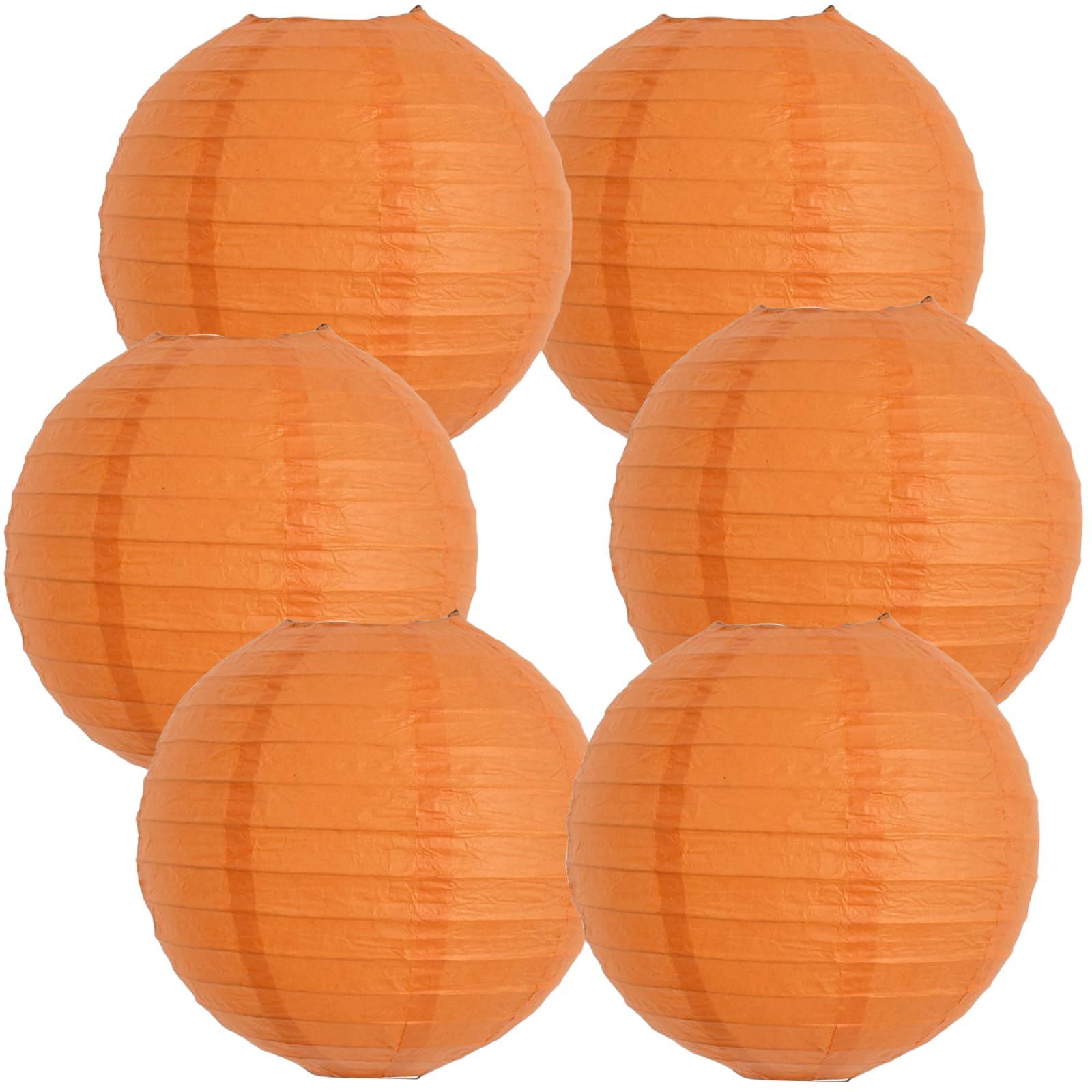 BEISHIDA 10-Inch Orange Round Paper Lanterns Hanging Decorative Chinese Paper Lanterns Lamp for Birthday Wedding Party Decoratio