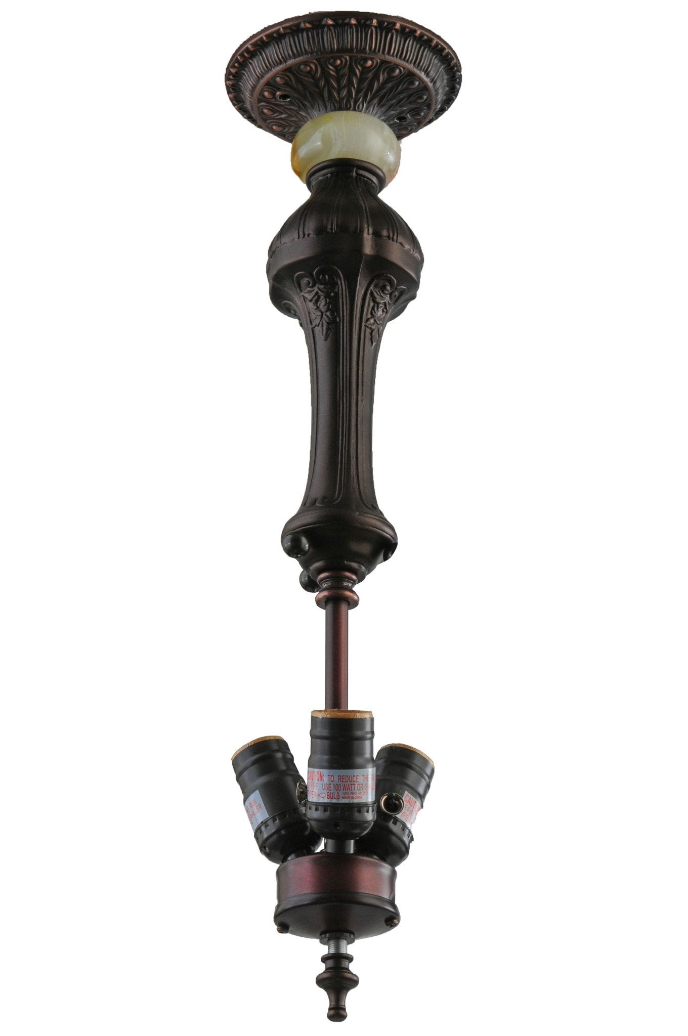 Meyda Tiffany 14809 21.5'' Bulb Column/Onyx/Column 3 LT Flush