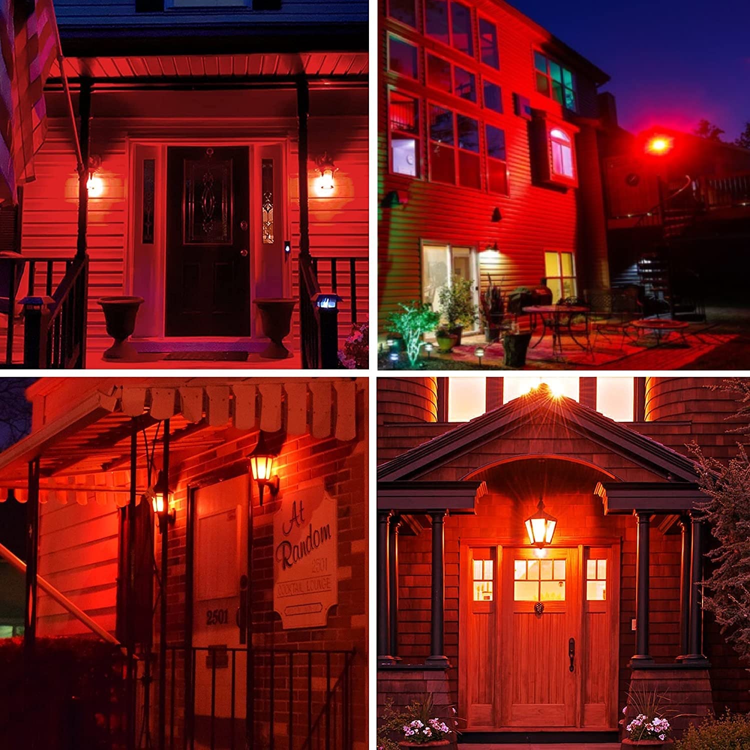Winbafu Led Red Light Bulbs 60W Equivalent, A19 Led E26 Base Color Light Bulb, 9W Red Led Lights For Porch, Sleep Night Bulbs Ho