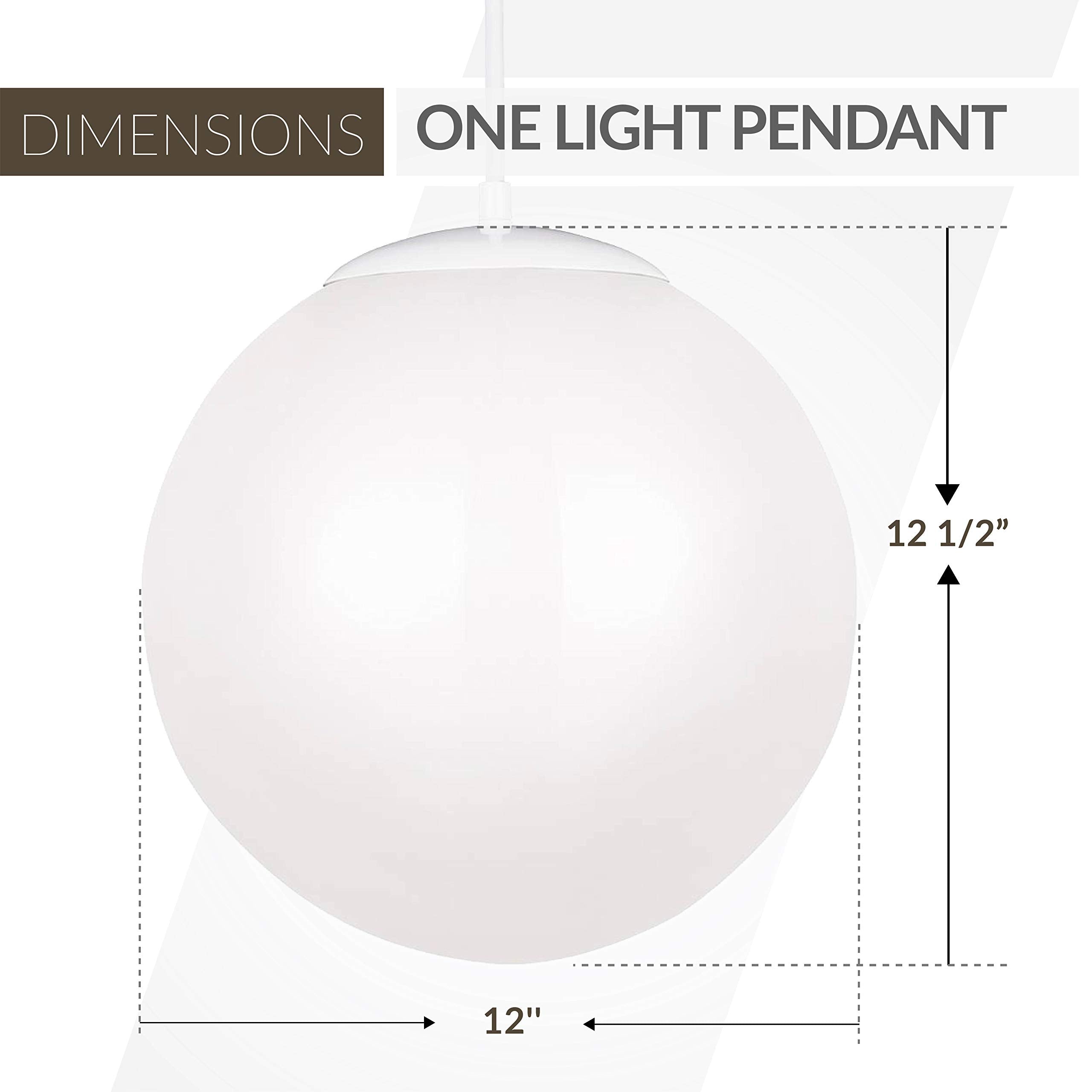 Sea Gull Lighting Globe Pendant, One-Light, Glass, Model 6022-15, Red