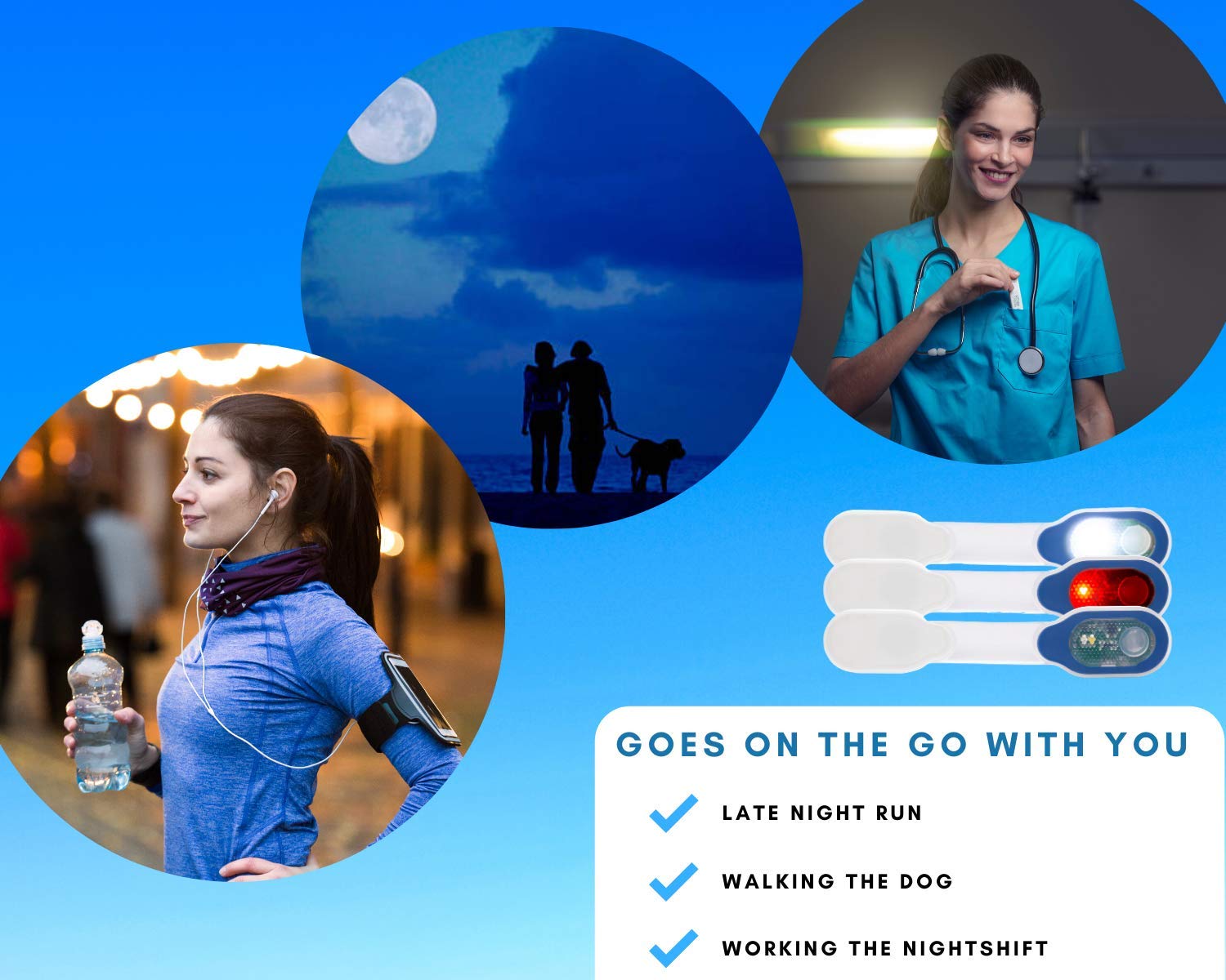 TDL Clip-on Magnetic LED Safety Light - Rechargeable, 4 Modes, Green, Perfect for Nurses, Hiking, Dog Walking, Running, and EMTs
