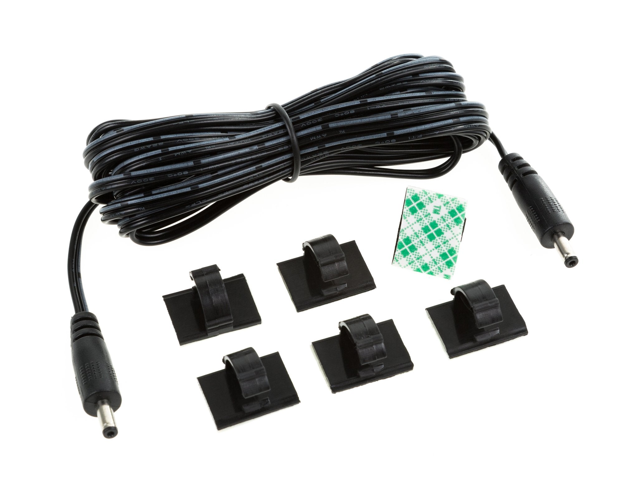 EShine Interconnect Cable - Male to Male, 3.5mm x 1.35mm, 15ft, Black, Model EACMM450B for LED Under Cabinet Lighting