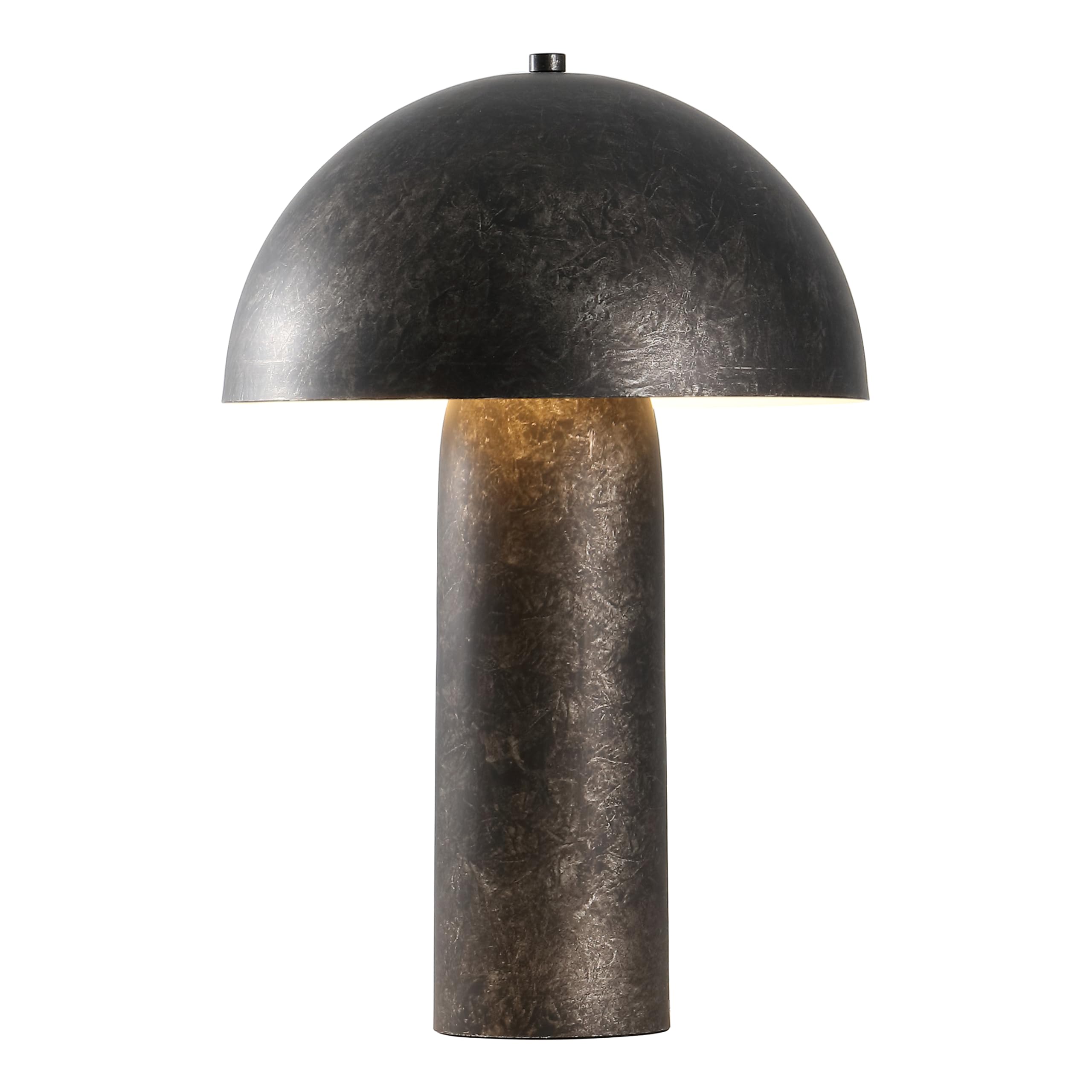 SAFAVIEH Lighting Collection Industrial Kenny Antique Black 21-inch Mushroom Table Lamp for Bedroom, Living Room, Home Office, D