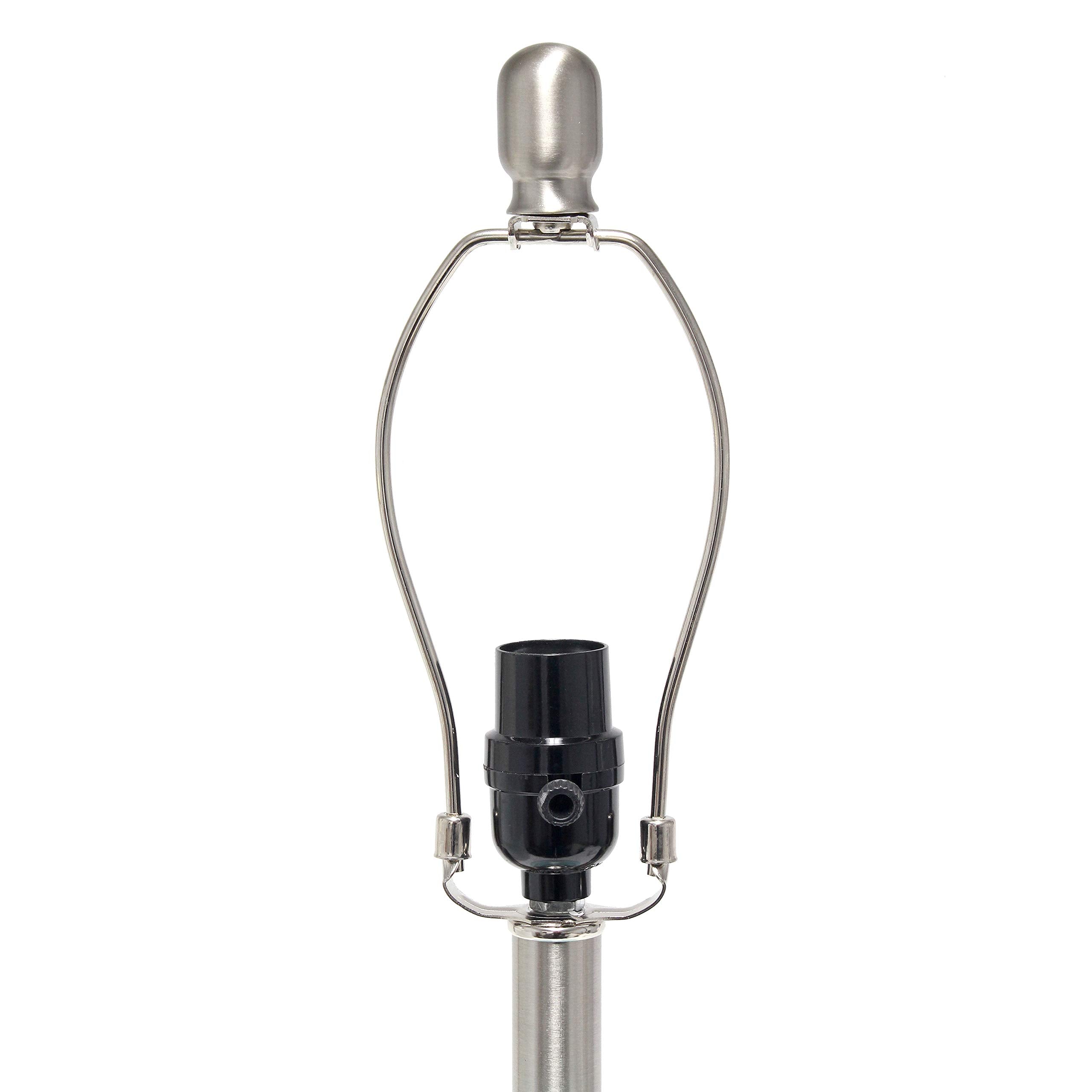 Elegant Designs LT3335-MUR Textured Glass Table Lamp Pack of 4, Mercury & White