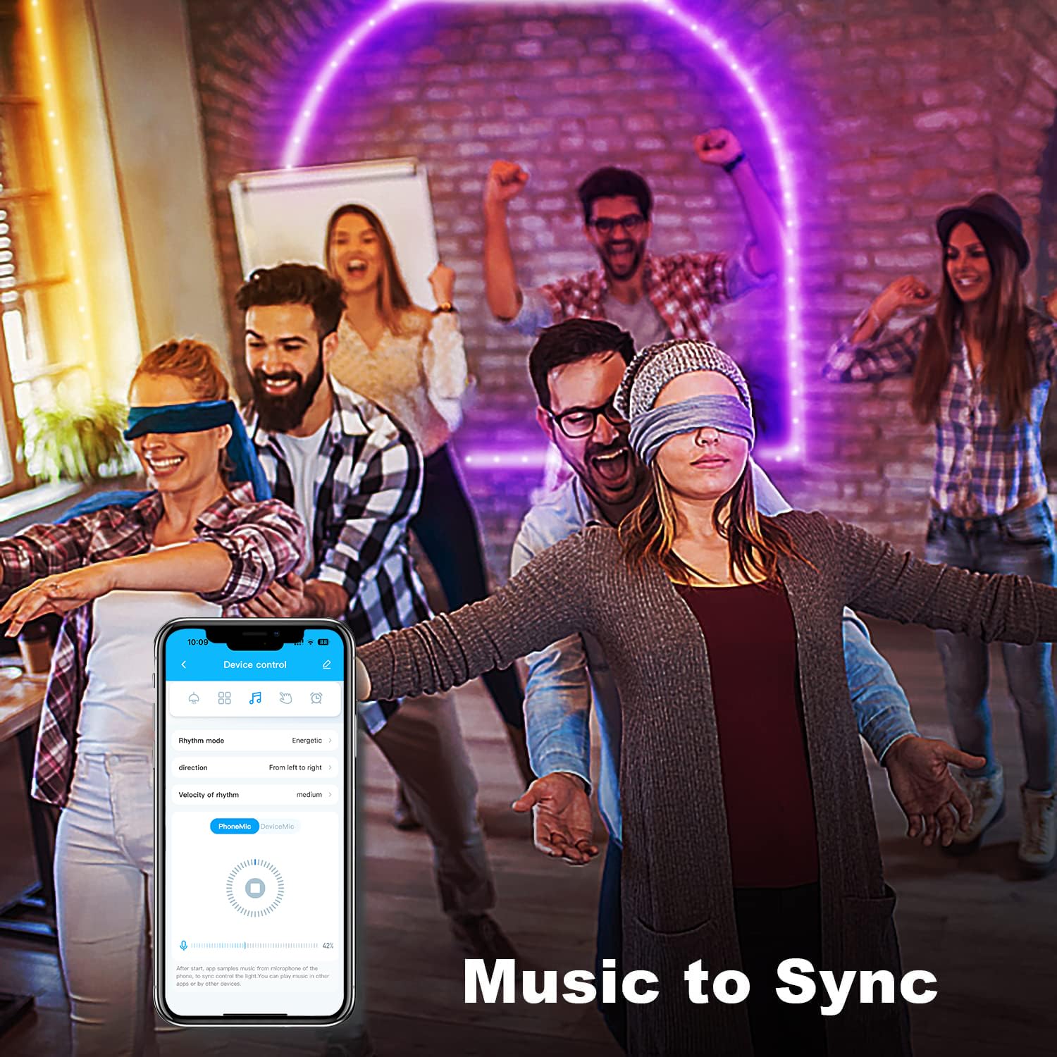 Volivo Led Strip Lights 200 Ft, Rgb App Controlled Bluetooth Led Light Strip Sync With Music, Color Changing Lighting For Bedroo