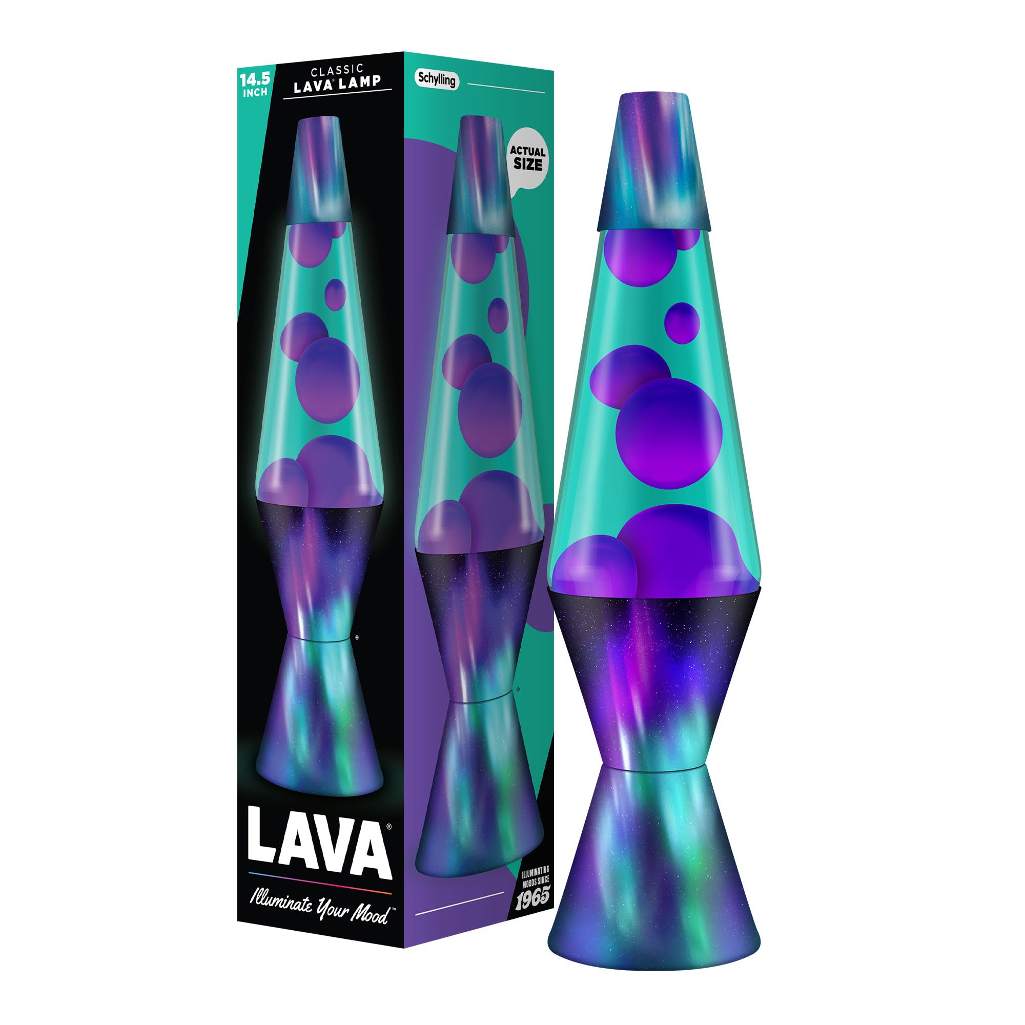 Lava? Lamp - 14.5 Aurora Borealis - The Original Motion Light - Purple Wax And Blue Liquid - Item #2047 (large online retailer unique design)