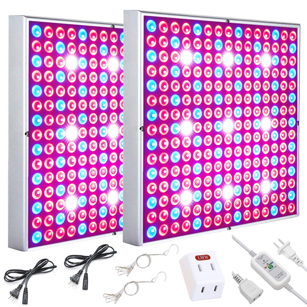 Skylaxy LED Grow Light, Plant Grow Lights for Indoor Plants Full Spectrum 75W Panel Growing Lamp with Timer for Seedling Veg and