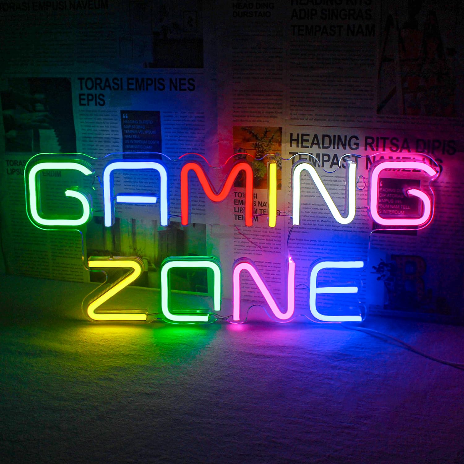 Horseneon Neon LED Sign for Gaming, USB Powered, Multicolour, Wall Decor, Gamer Gift
