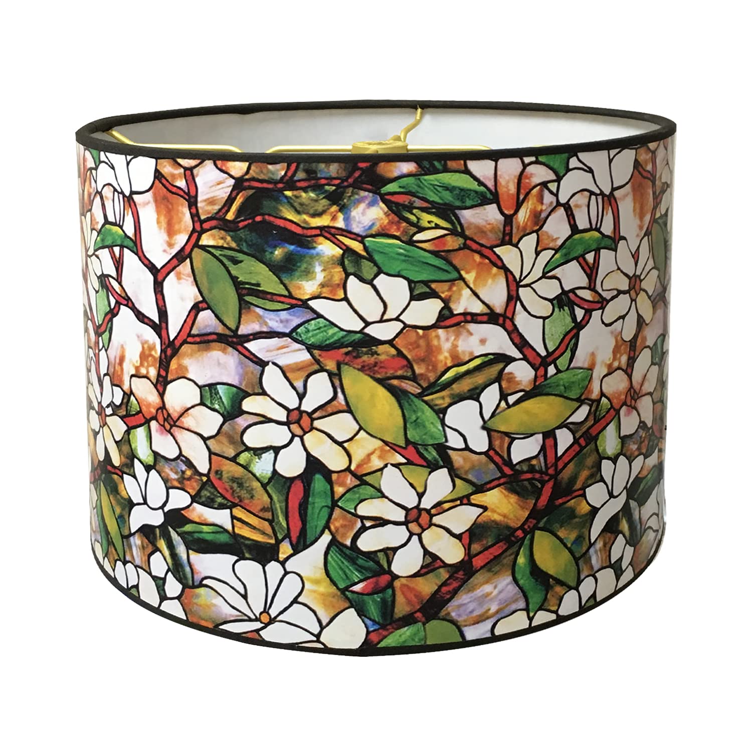 Royal Designs, Inc. Trendy Decorative Handmade Drum Shade, Made in USA, 10in, HBC-8033-10, Magnolia