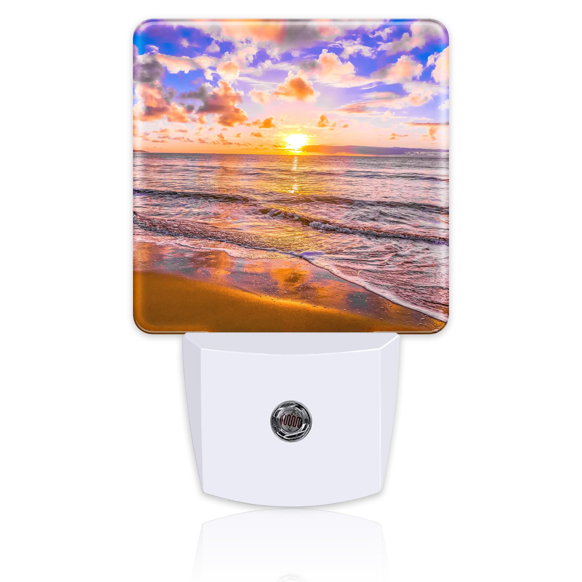 sndheke Sunset at Sea Night Light, Dusk to Dawn Sensor, Energy Saving, Plug-in, Model SBD04, Color7