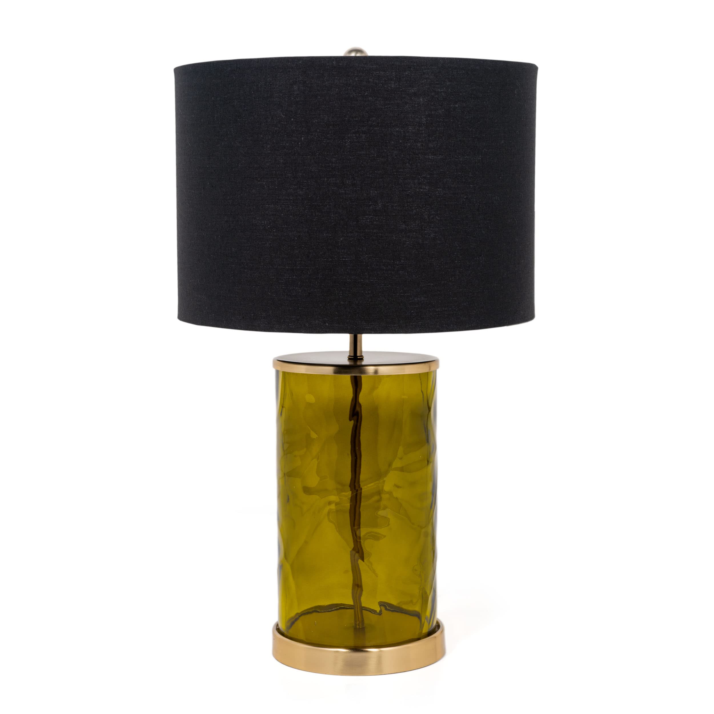 Gild Design House Klara 22&quot; Glass Table Lamp - Green, Gold & Black Accent Lighting