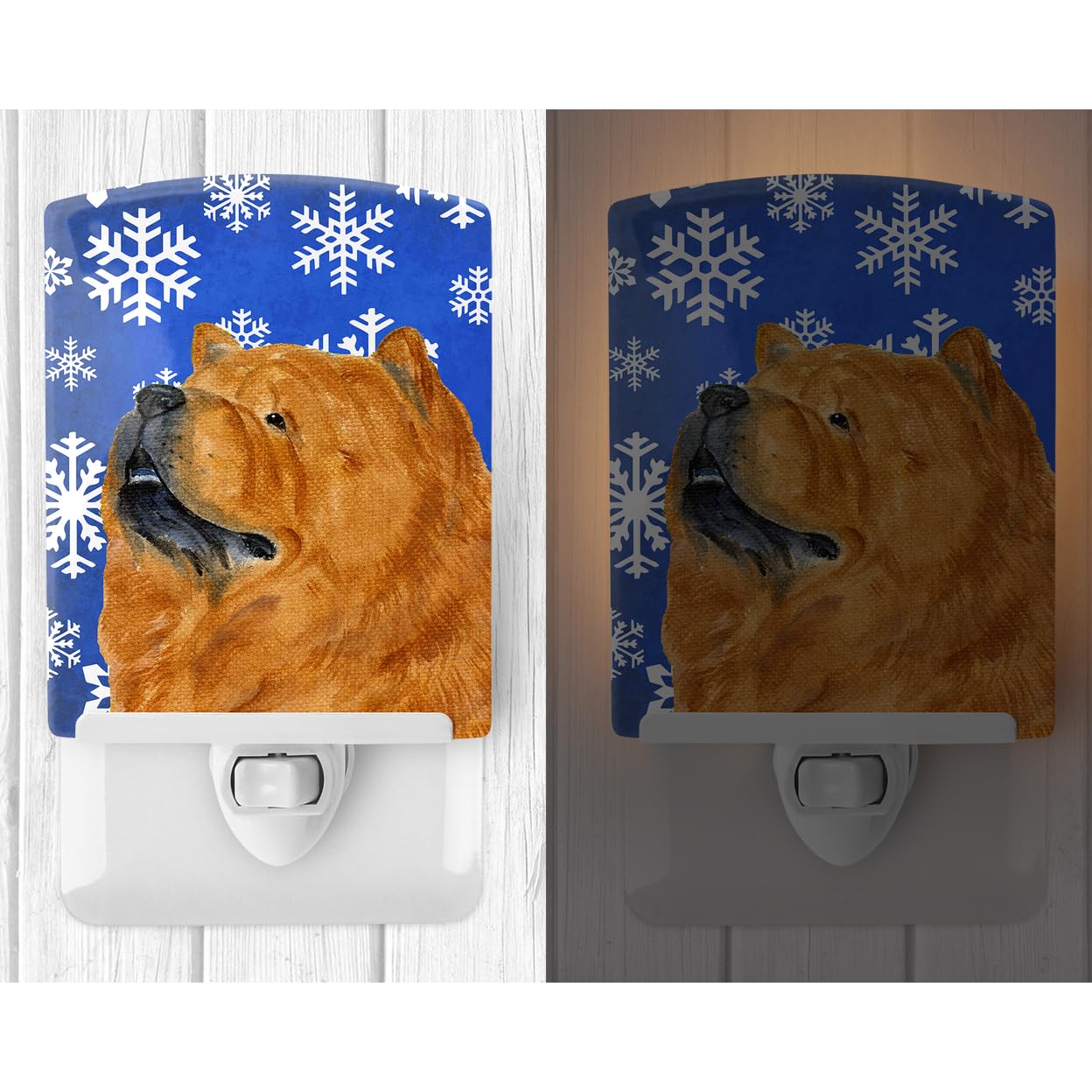 Carolines Treasures Ceramic Night Light, Chow Chow Design, 6x4x3 inches, Multicolor, Model SS4640CNL, UL-Certified