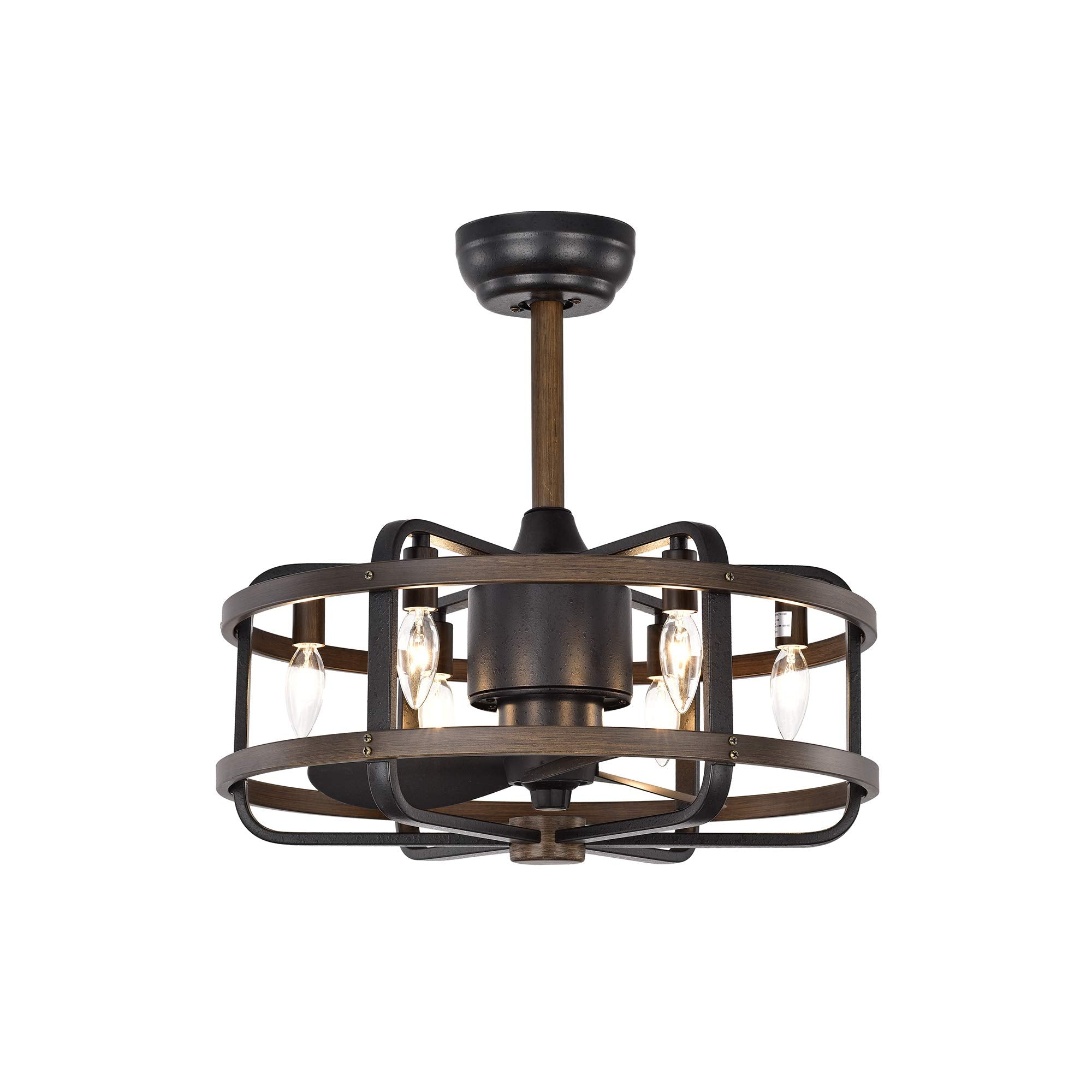 Warehouse of Tiffany Ceiling Fan, 20-Inch, 3-cutting edge, Metal, Brown, Model CFL-8477S/IGW