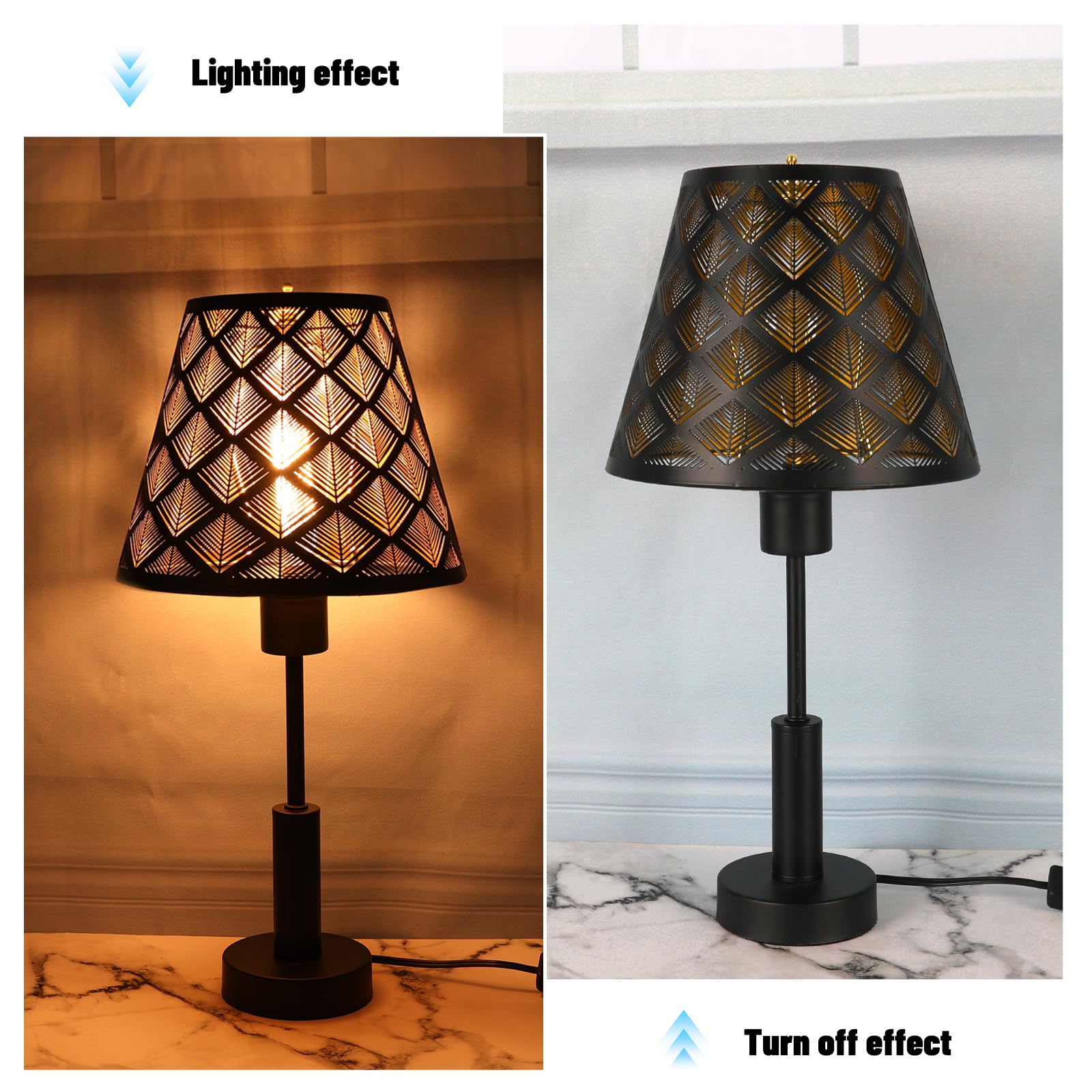 Metal Small Lamp Shade Etched Arrows 5'' Top X 9'' Bottom X 7'' High, Alucset Small Lampshade, Table Lamps Replacement Shade, Sp