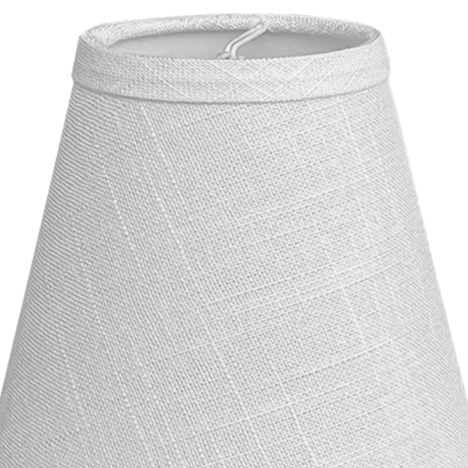 TOOTOO STAR Barrel Lamp Shades Clip On, Fabric, Mini Small, 3x6x5 Inch, Set of 2, White