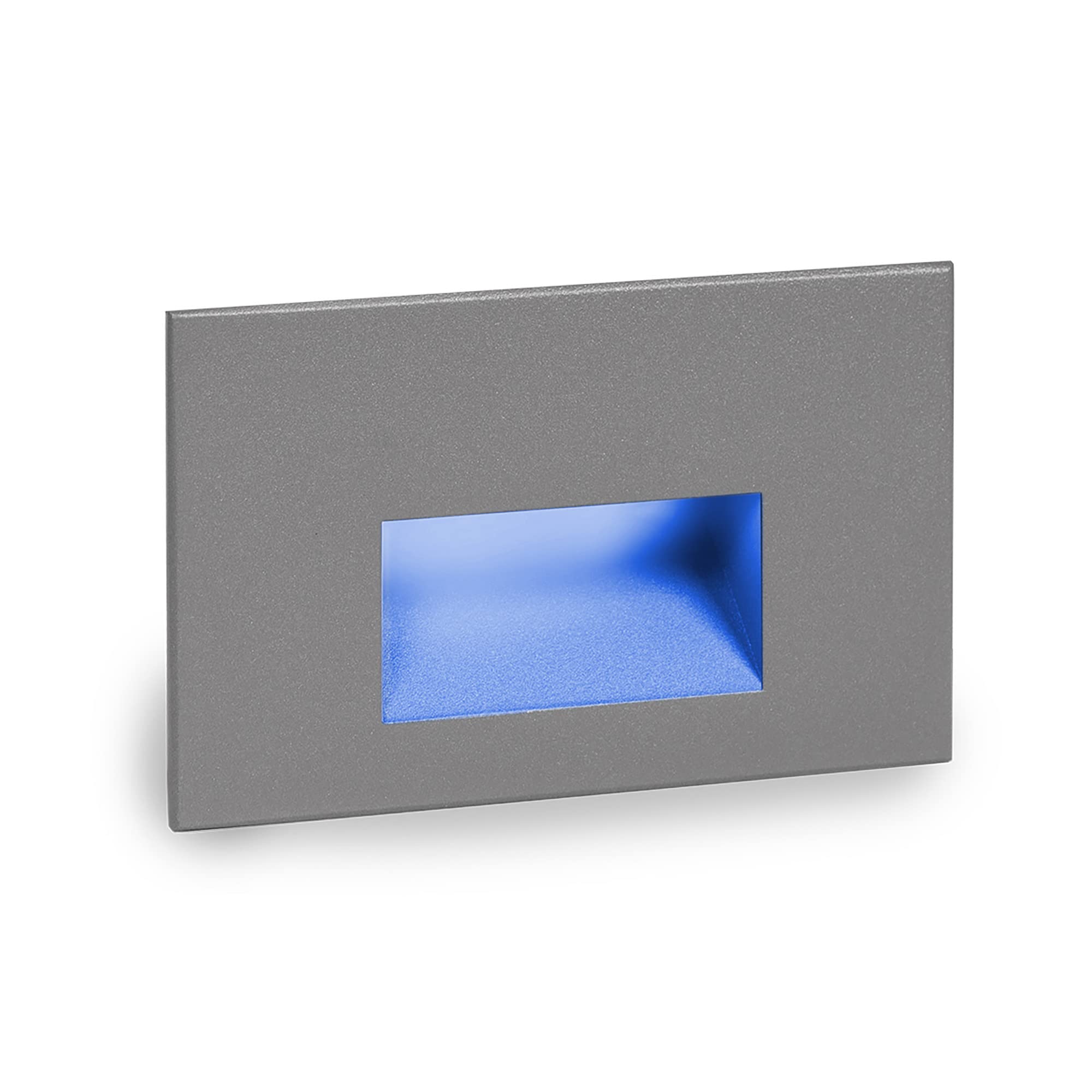 WAC Landscape Lighting, LEDme 120V LED Horizontal Indoor and Outdoor Step and Wall Light Blue in Graphite