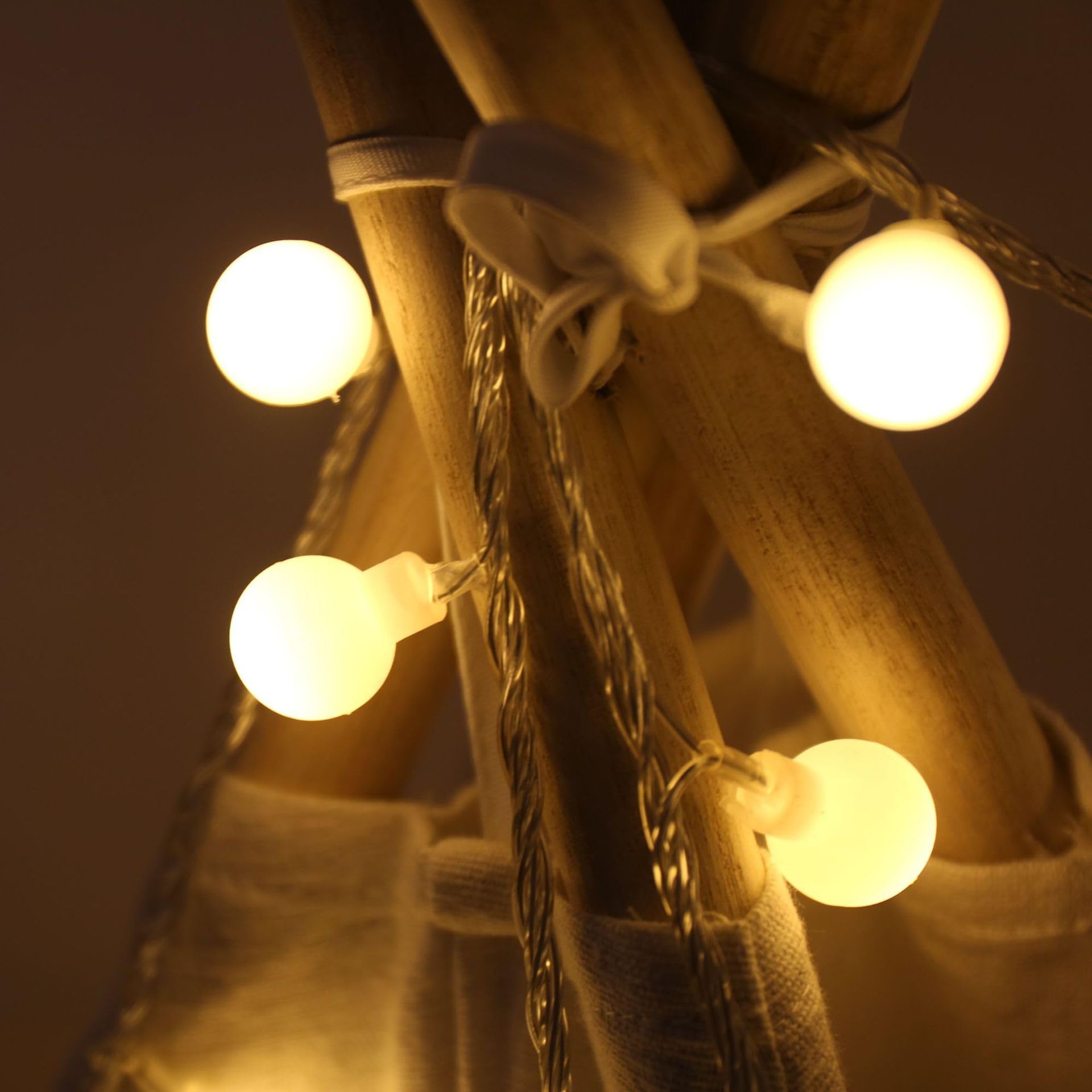 WFGGEH Globe String Lights, 10ft, 20 LED Warm White Fairy Lights for Birthday, Christmas, Wedding, Home Decoration, Model WLD0010