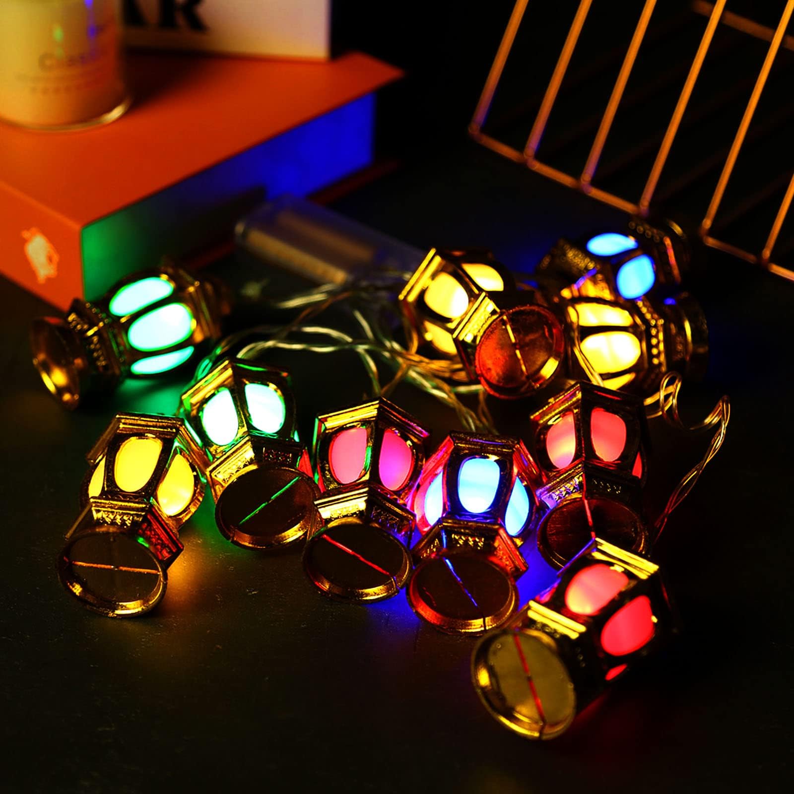 Svepndic 9.8Ft 20Leds Ramadan Eid String-Lights Mubarak Islam Decorative Leds Strings Lights Indoor Outdoor Home Decoration For Muslim Islamic Home Garden Decor (Lantern)