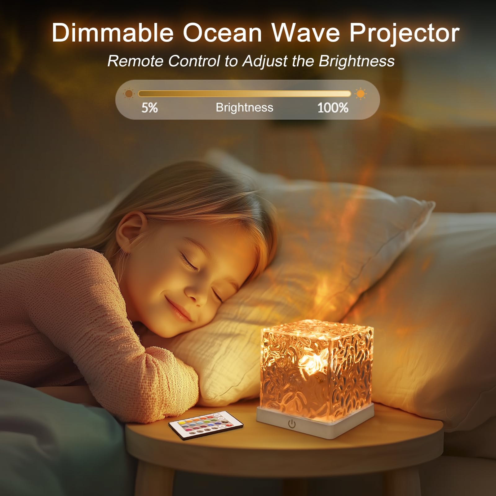 YYUJIALIANG Northern Lights Projector, 16 Colors Aurora Lamp with Remote, Acrylic, Multicolor, Model Northern Lights-1P