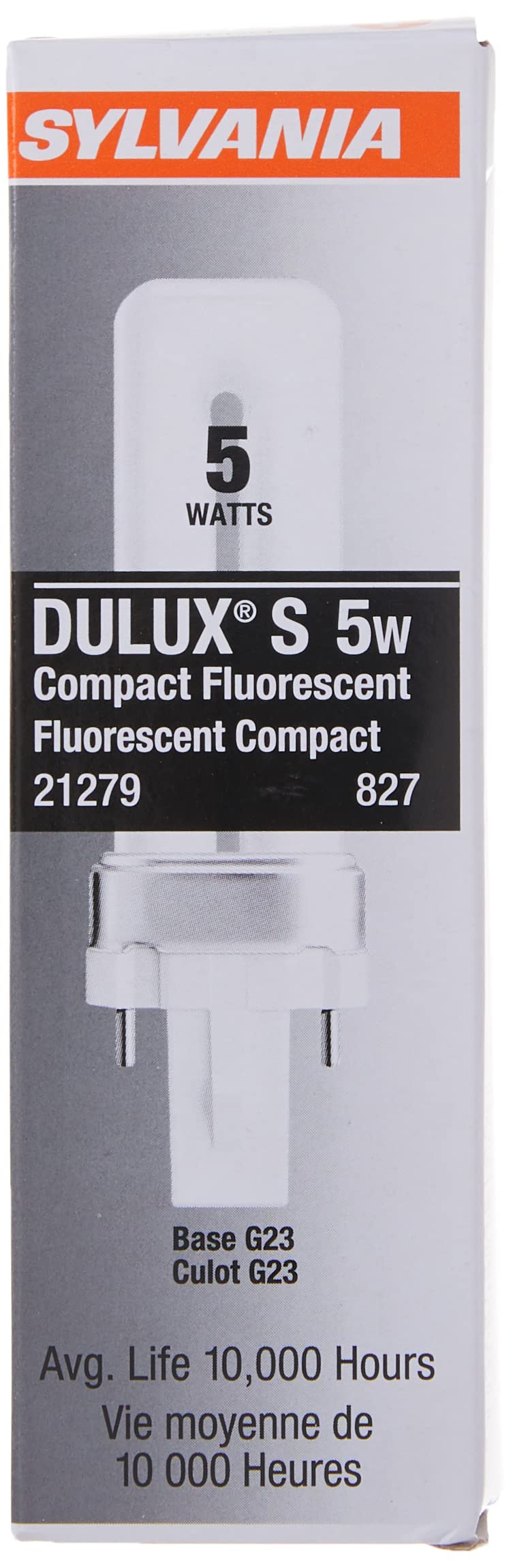 Ledvance Sylvania Compact Fluorescent Tube 5W 2-Pin 2700K Glass - 1 Count
