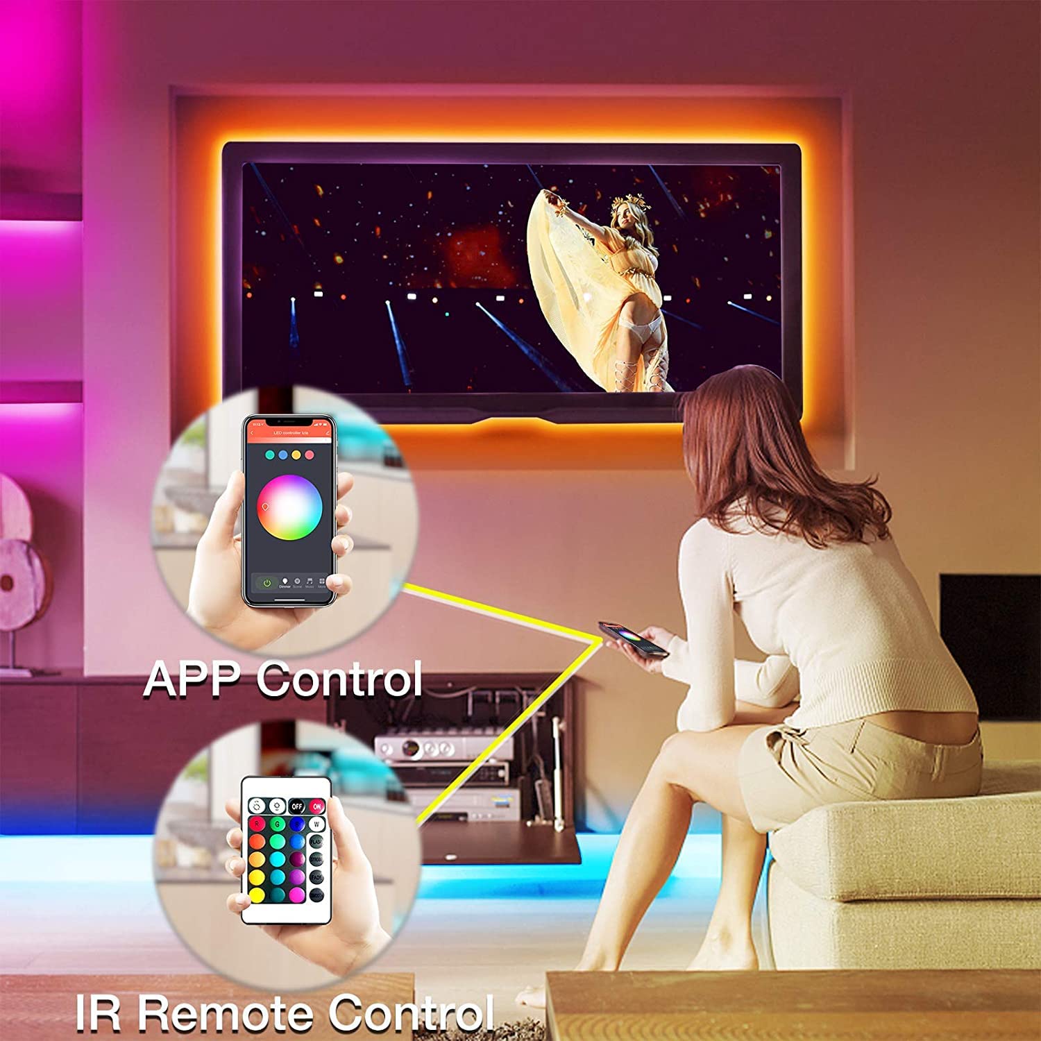 DAYBETTER Smart WiFi LED Strip Lights, Multicolor, 200 ft, Tuya App Controlled, Works with Alexa & Google Assistant