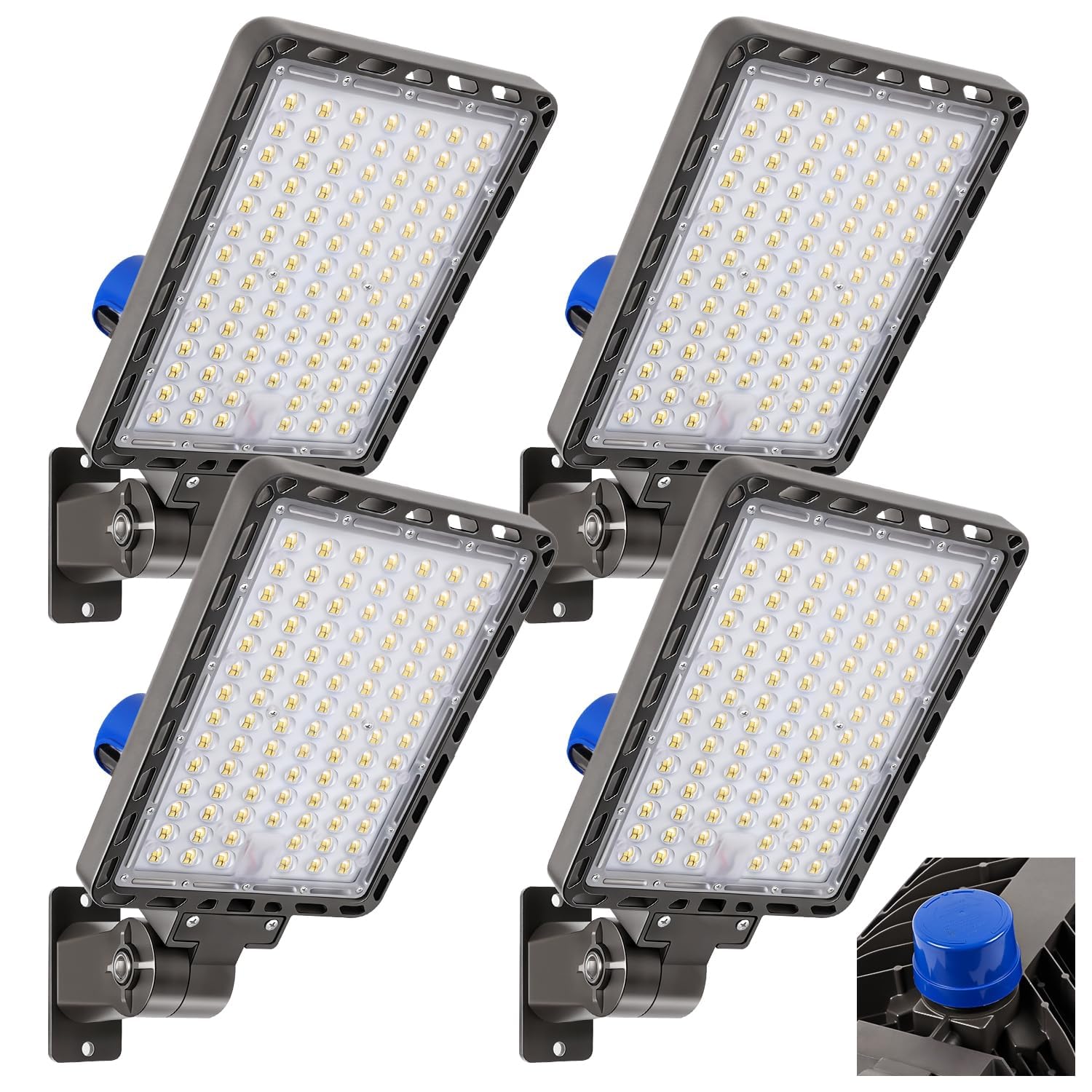 BIRITALO 240W LED Parking Lot Light, 36000LM 5000K Adjustable Wall Mount Security Flood Lights with Dusk to Dawn Photocell, IP66