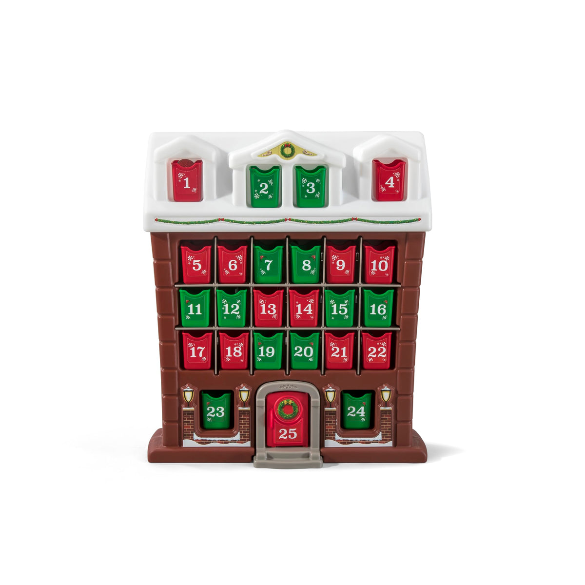Step2 My First Advent Calendar, Kids Interactive Christmas Toy, 25 Large Refillable Bins, Hide Surprises for Holiday Excitement,