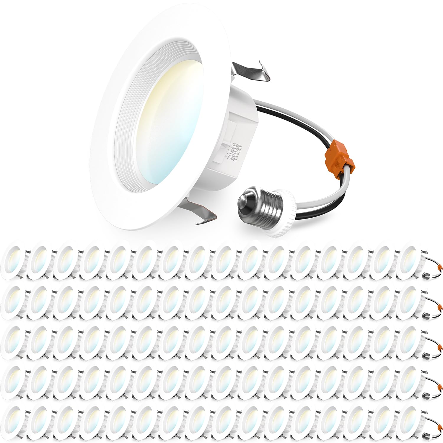 Sunco 80 Pack 4 Inch LED Recessed Lights, Retrofit Lighting LED Can Lights Downlight, 660LM, 2700K/3000K/3500K/4000K/5000K, Dimm