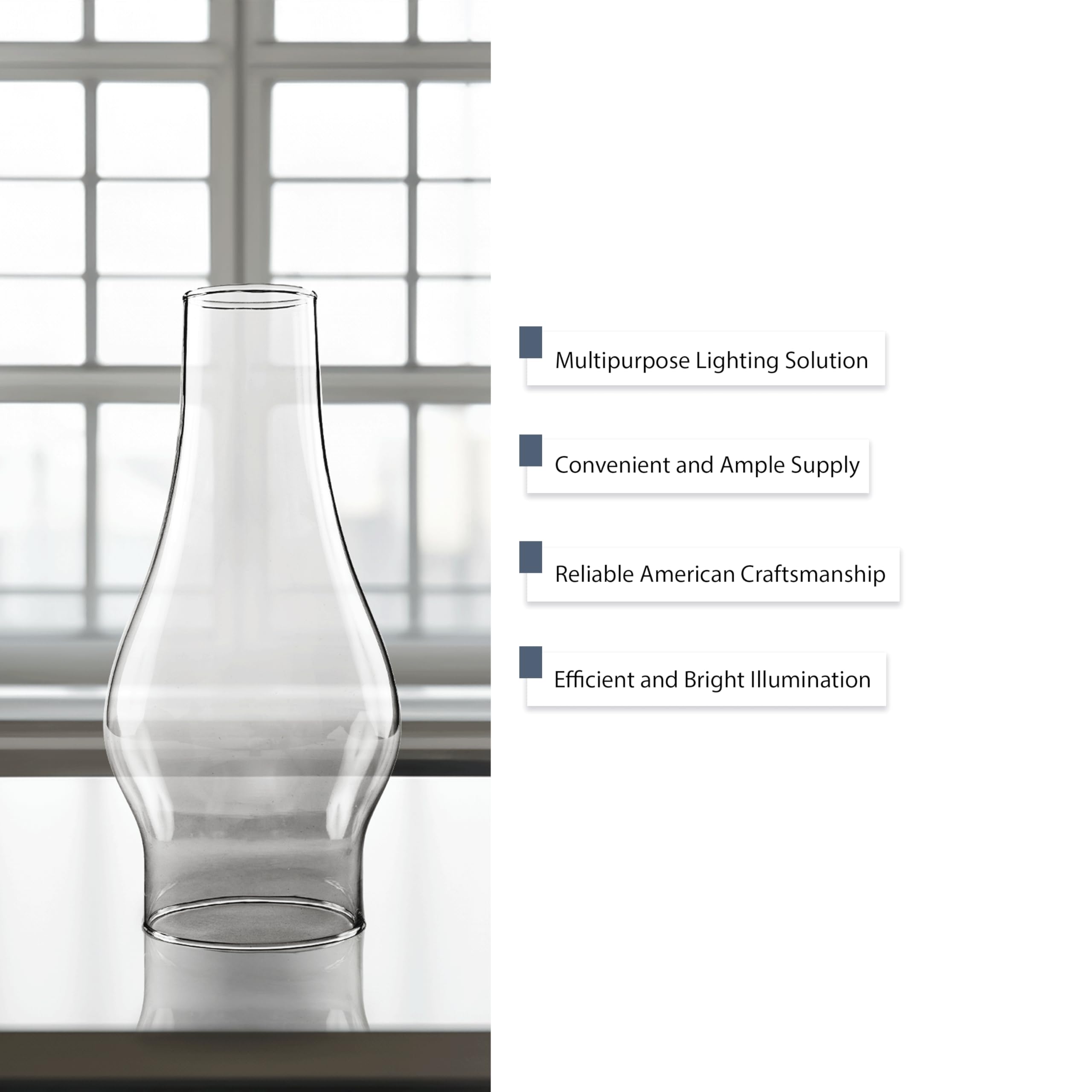 Light Of Mine - 2.5&quot; X 7.5&quot; Oil Lamp Replacement Chimney (2 1/2&quot; X 7 1/2&quot;)