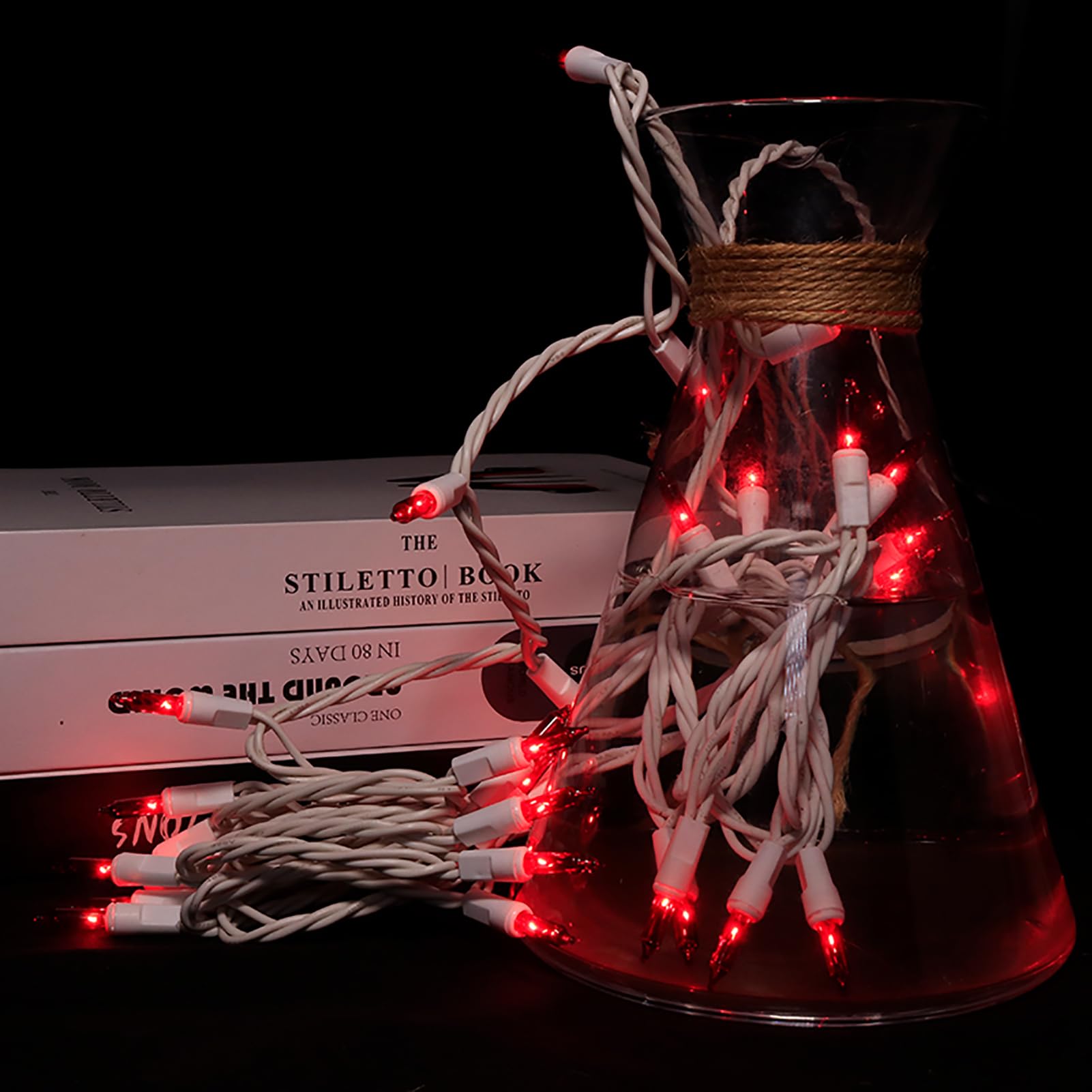 Multi-Sparking Red Christmas String Lights - 35 Count Incandescent Mini Red Christmas Lights For Small Tree, Crafts, Indoor And